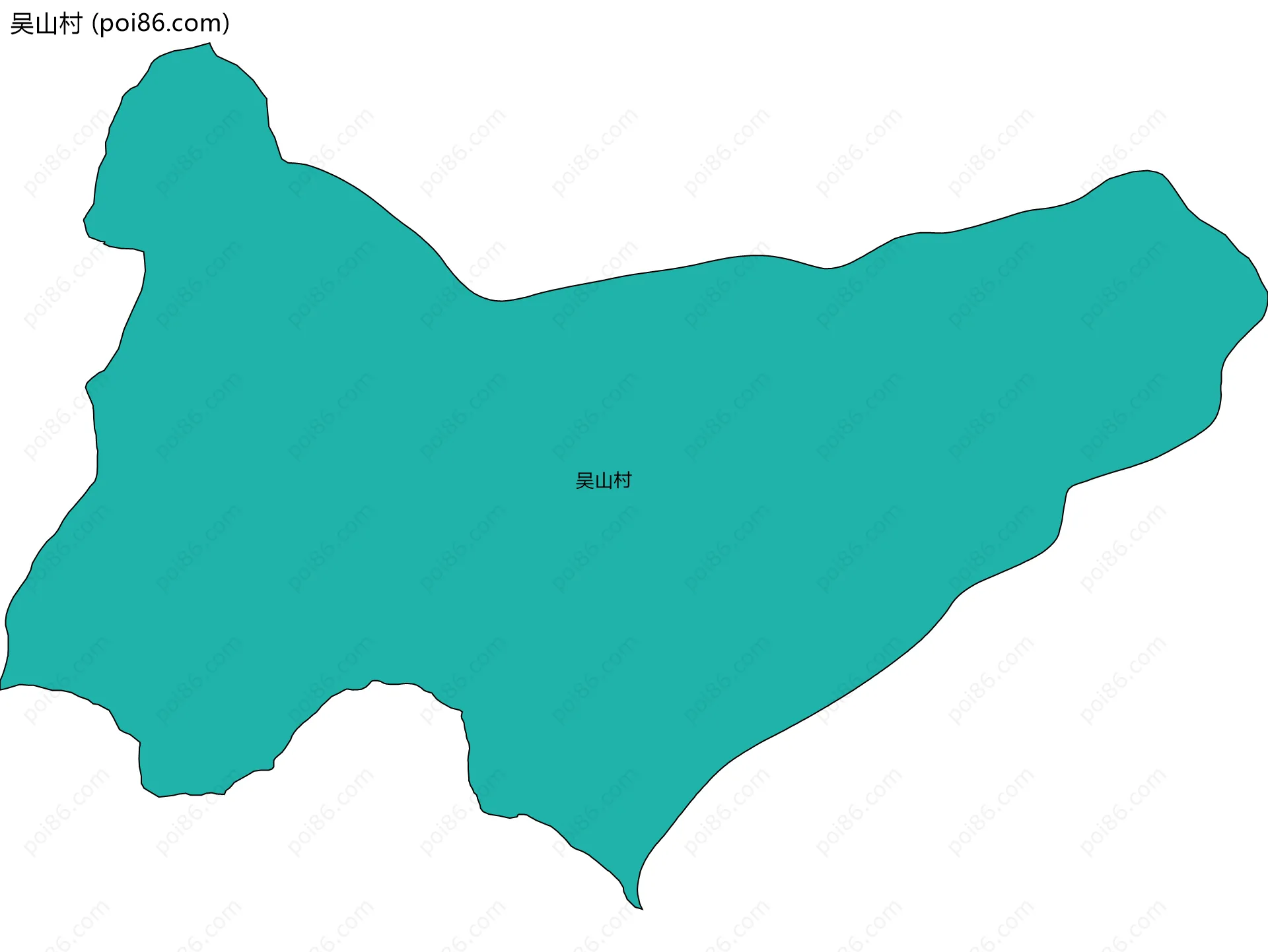 吴山村边界地图