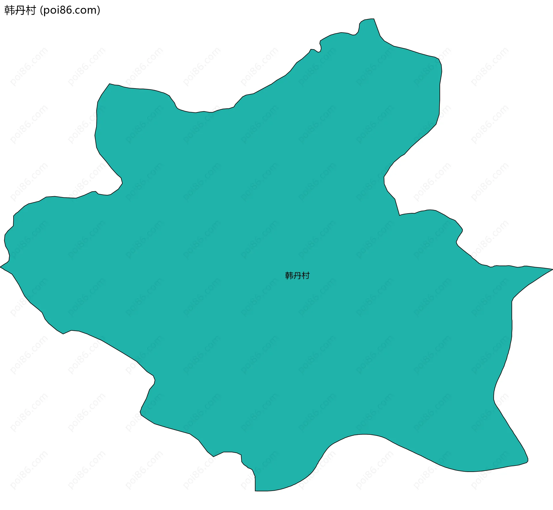 韩丹村边界地图