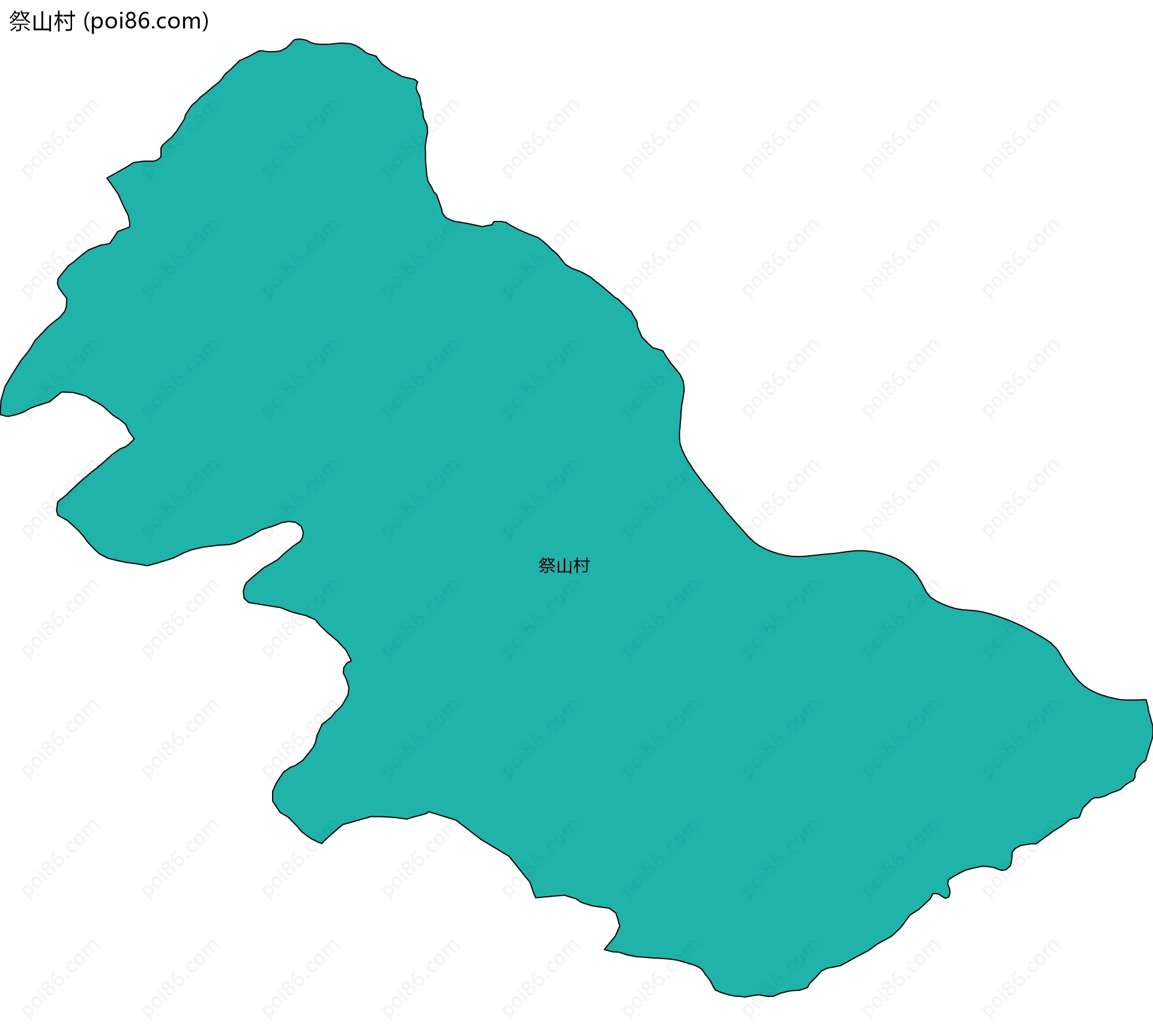 祭山村边界地图