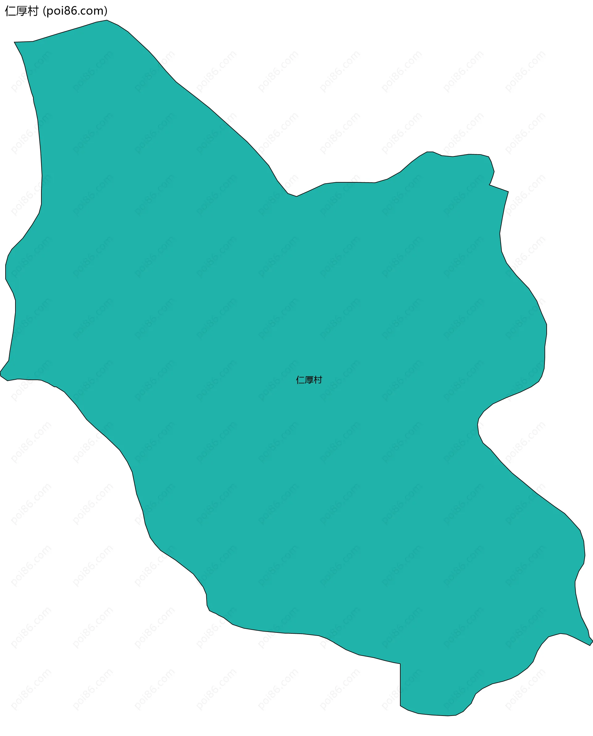 仁厚村边界地图