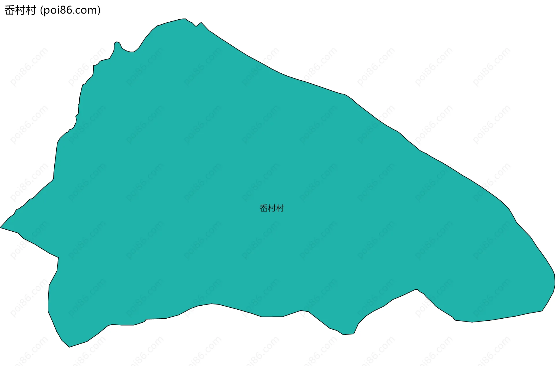 岙村村边界地图