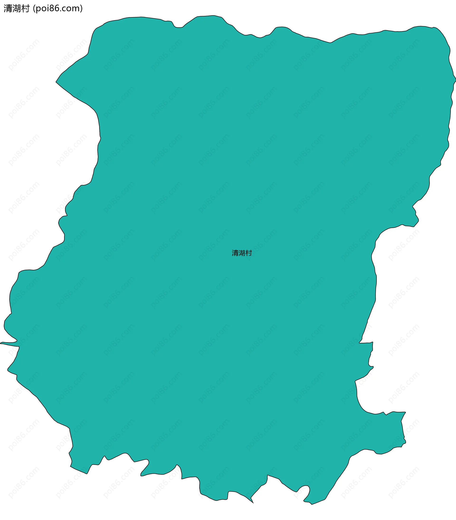 清湖村边界地图