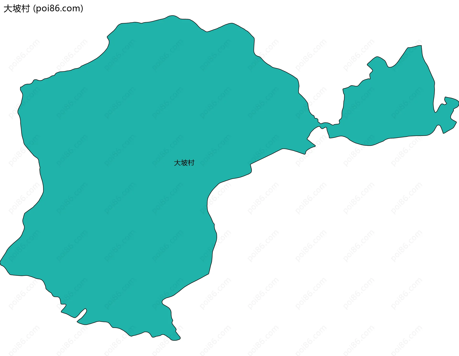 大坡村边界地图