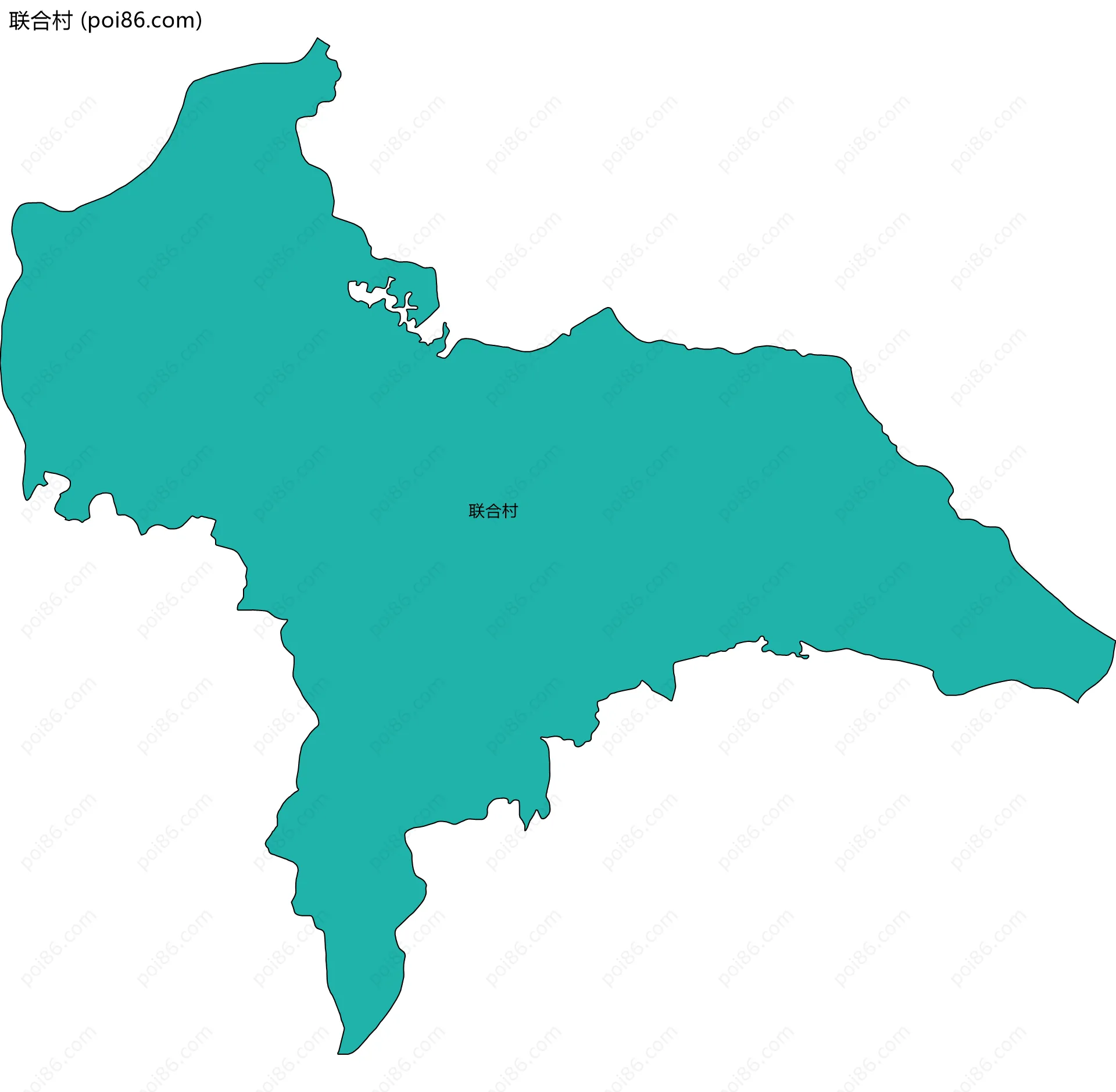 联合村边界地图