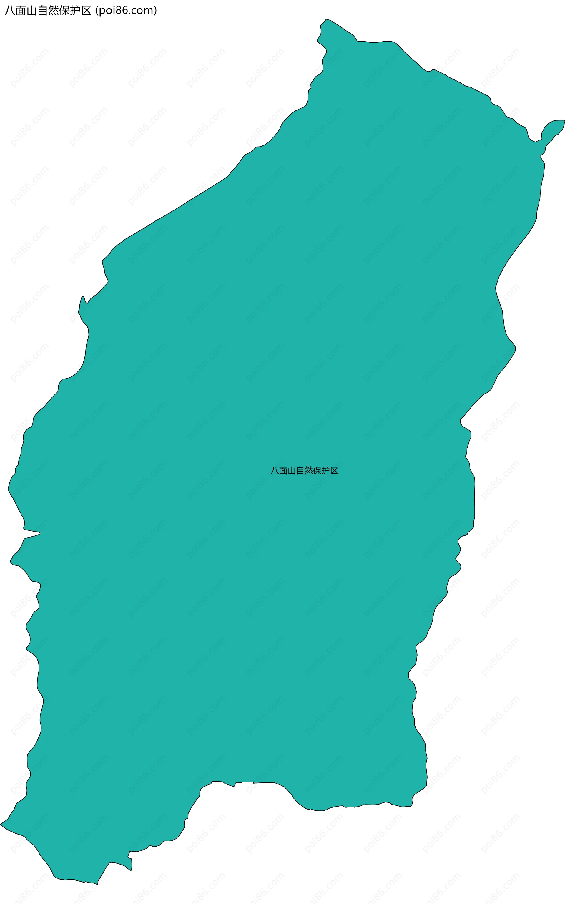 八面山自然保护区边界地图