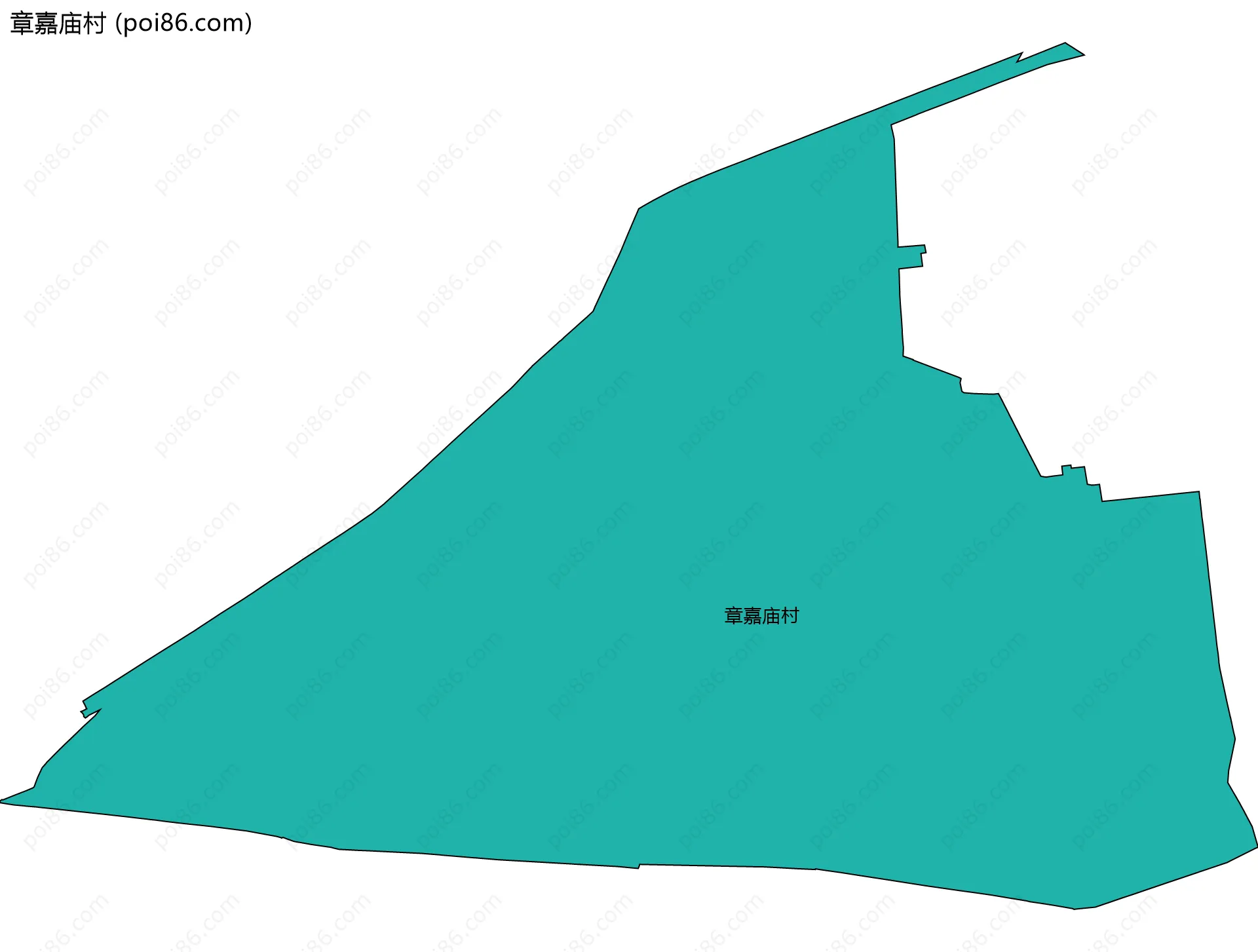 章嘉庙村边界地图