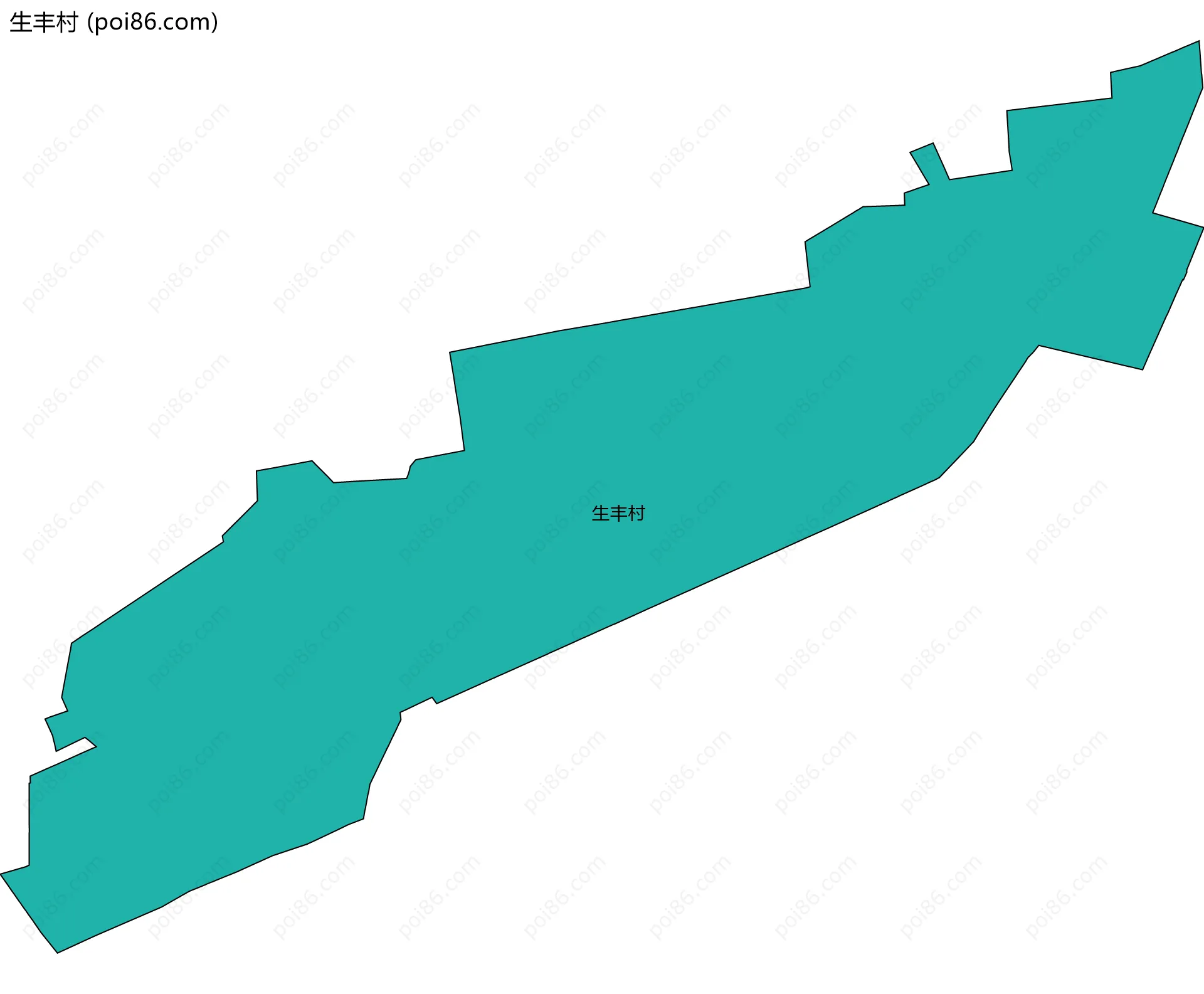 生丰村边界地图