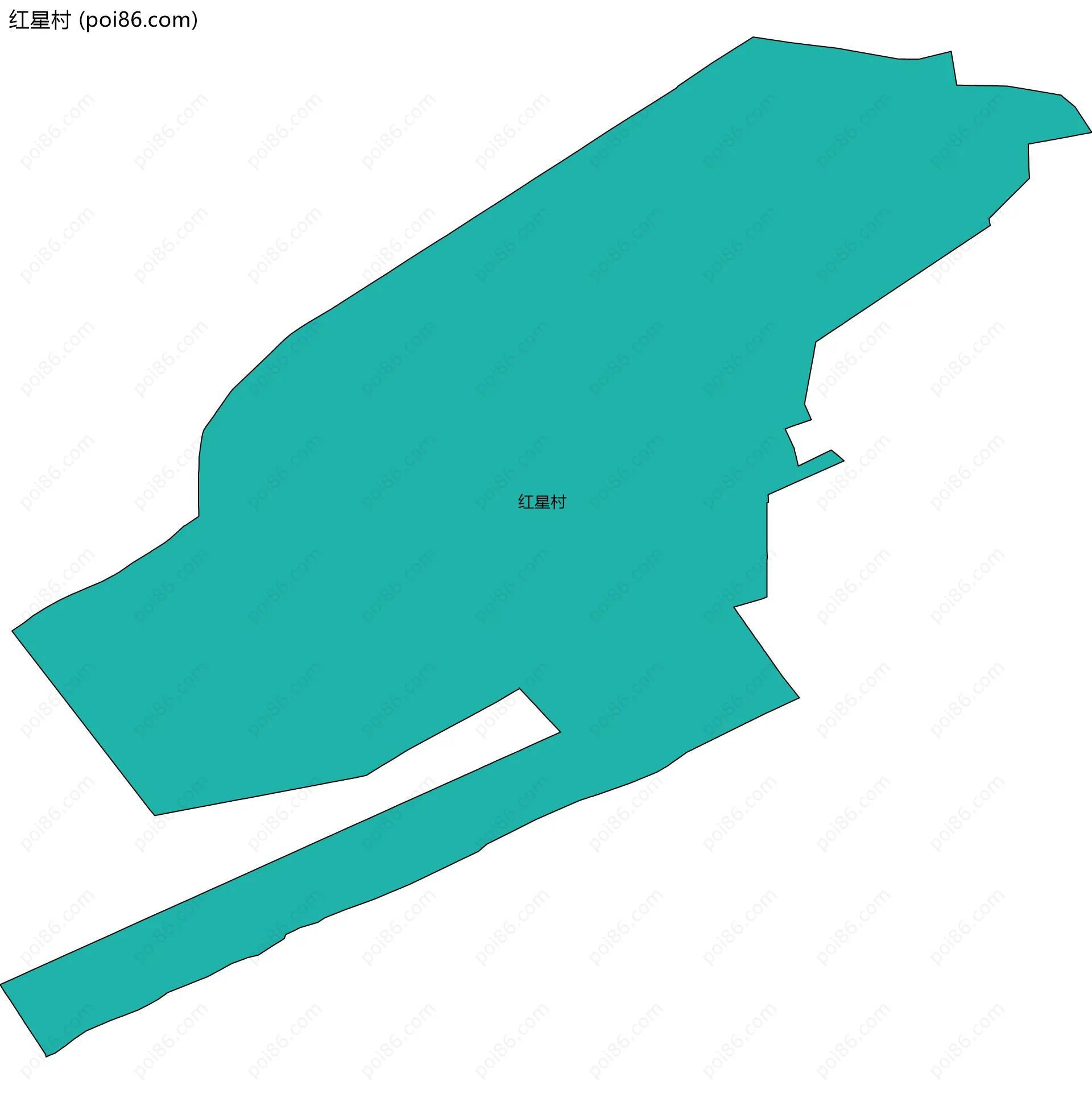 红星村边界地图