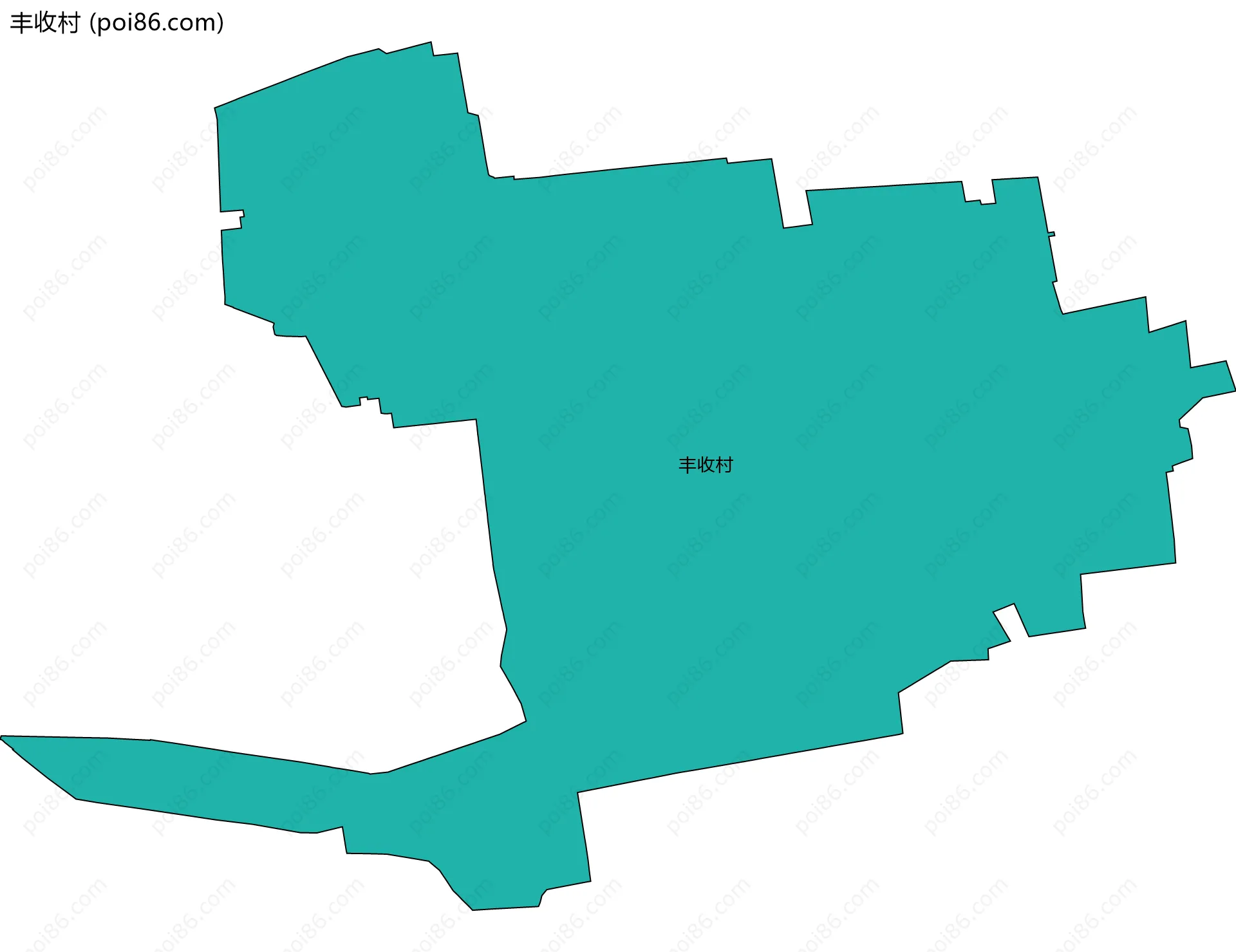 丰收村边界地图