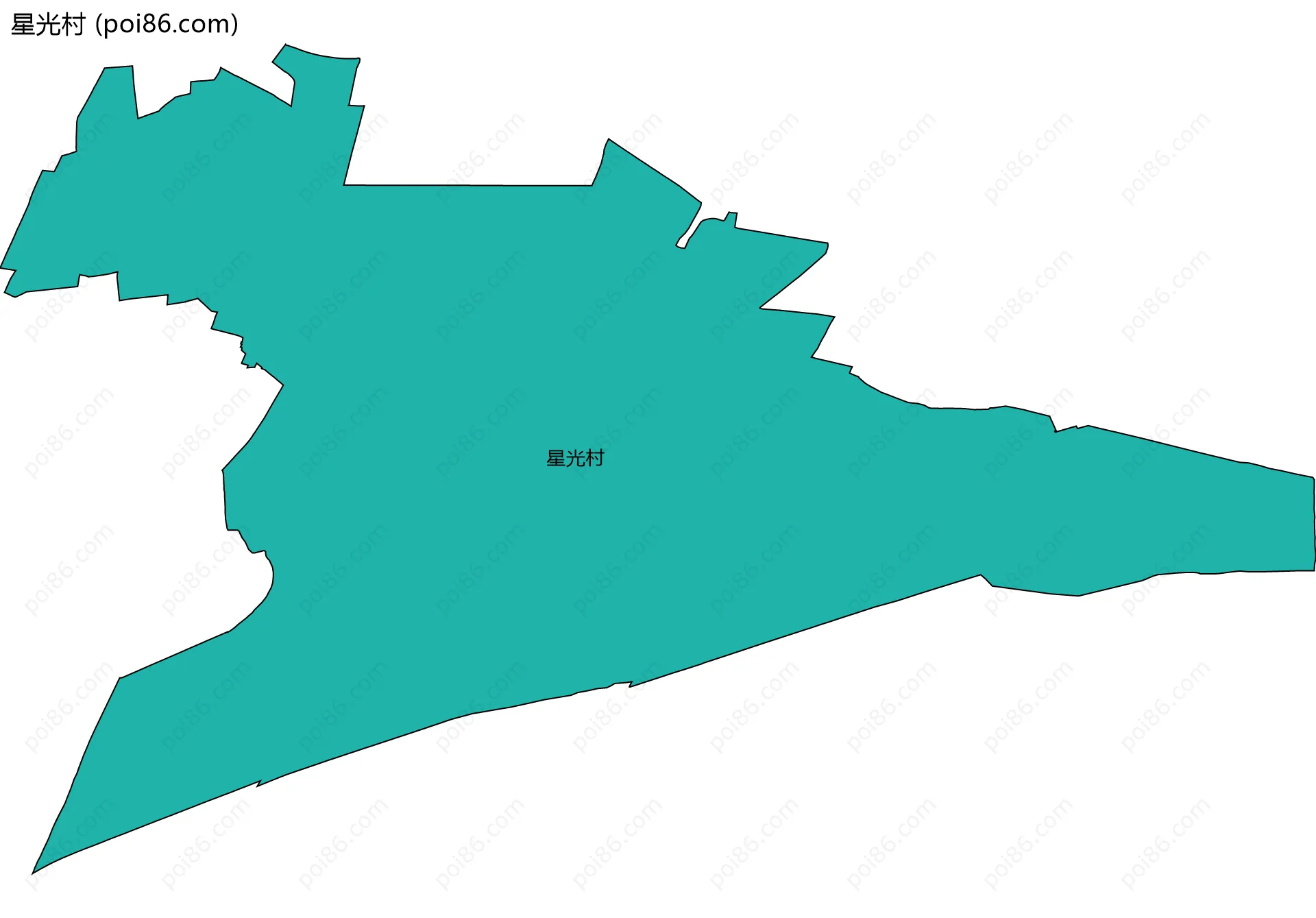 星光村边界地图