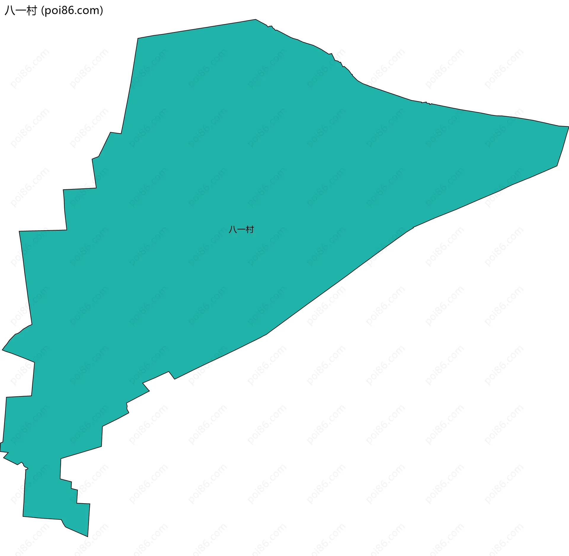 八一村边界地图