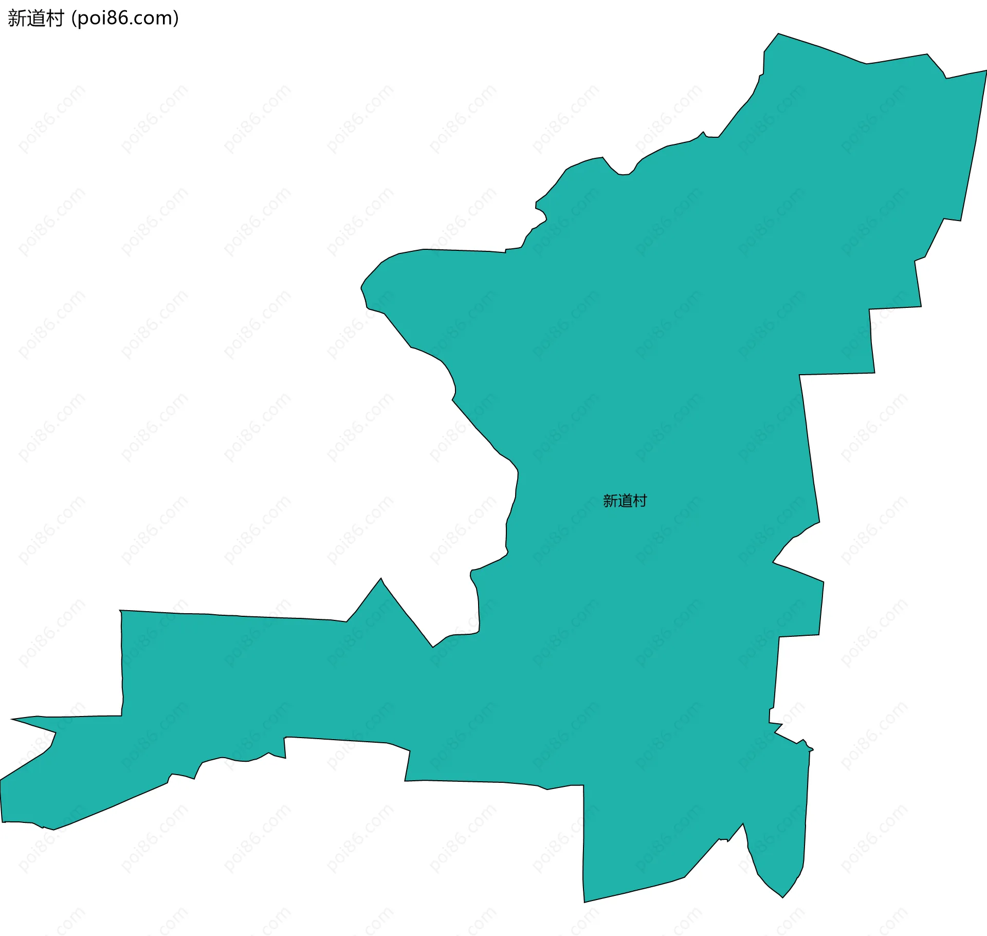 新道村边界地图