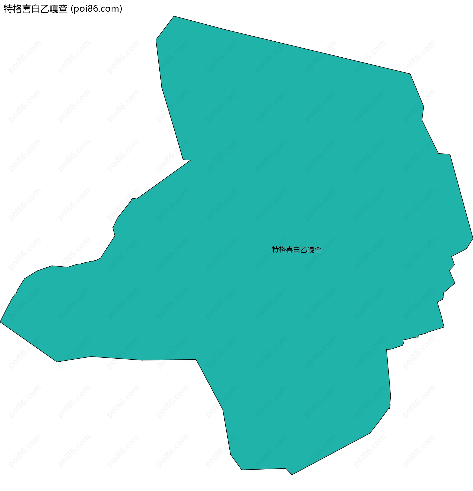 特格喜白乙嘎查边界地图