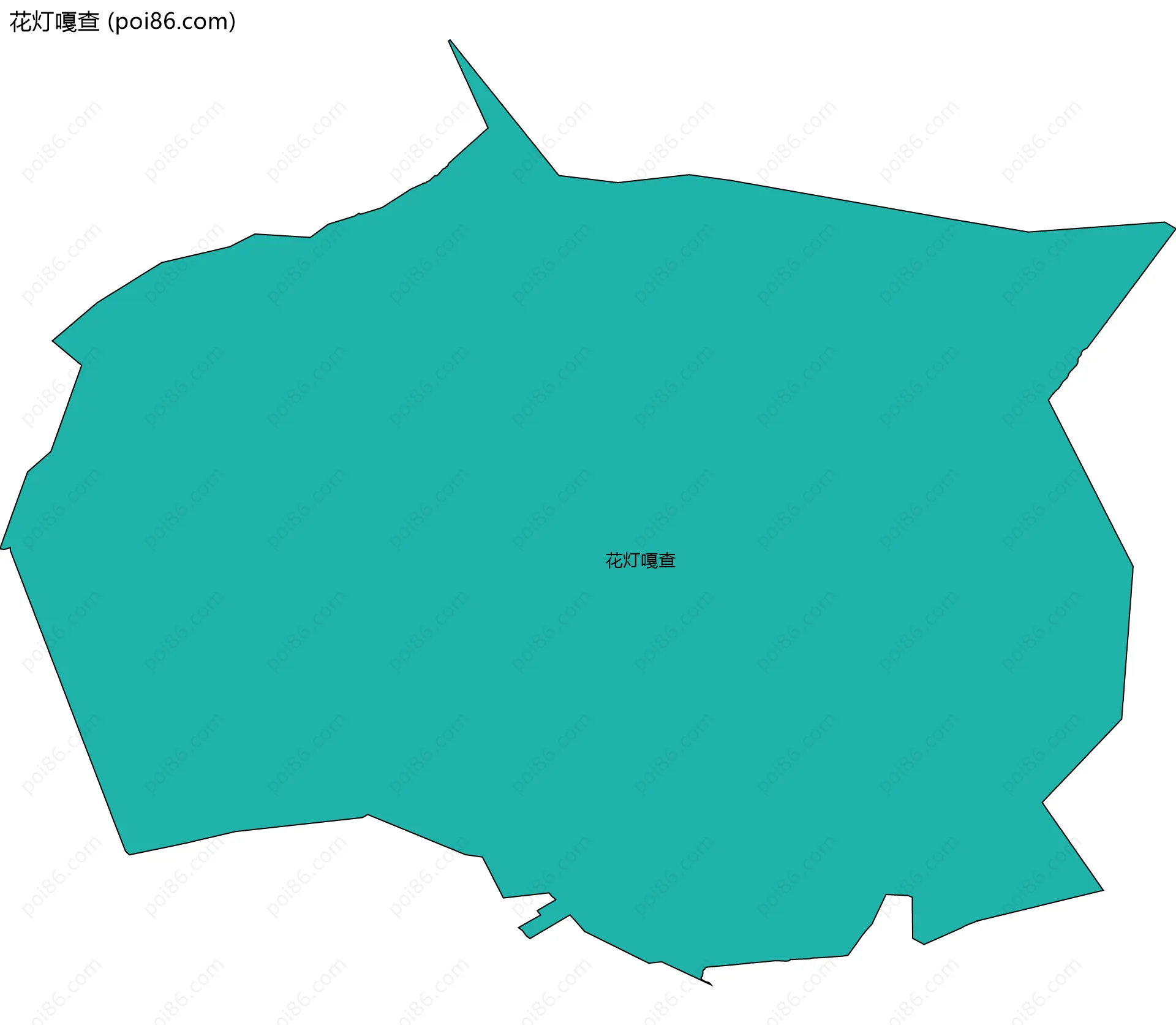 花灯嘎查边界地图