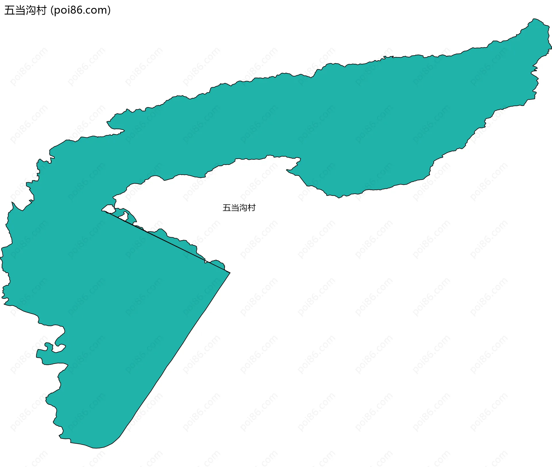 五当沟村边界地图