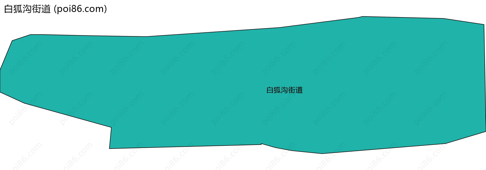 白狐沟街道边界地图