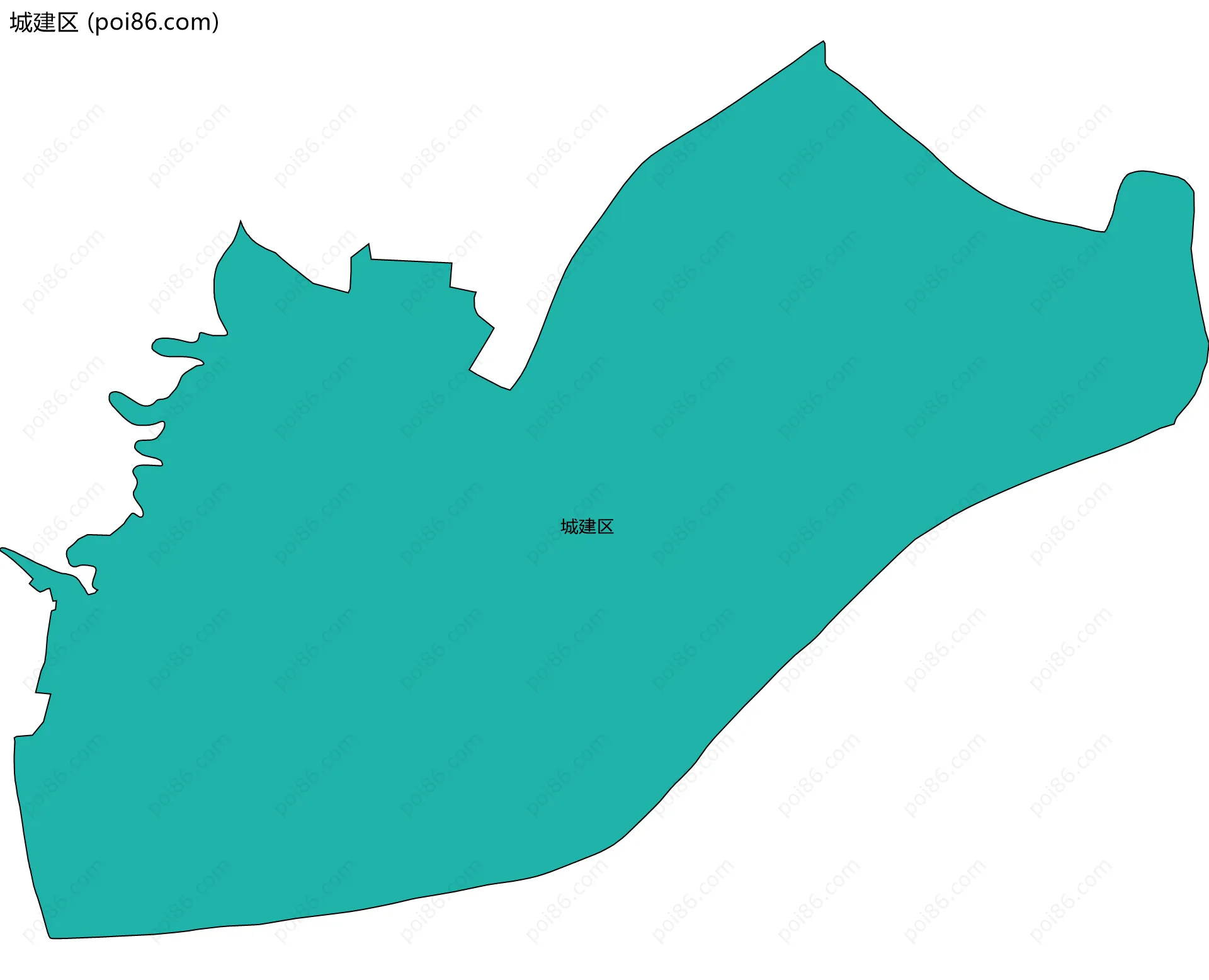 城建区边界地图