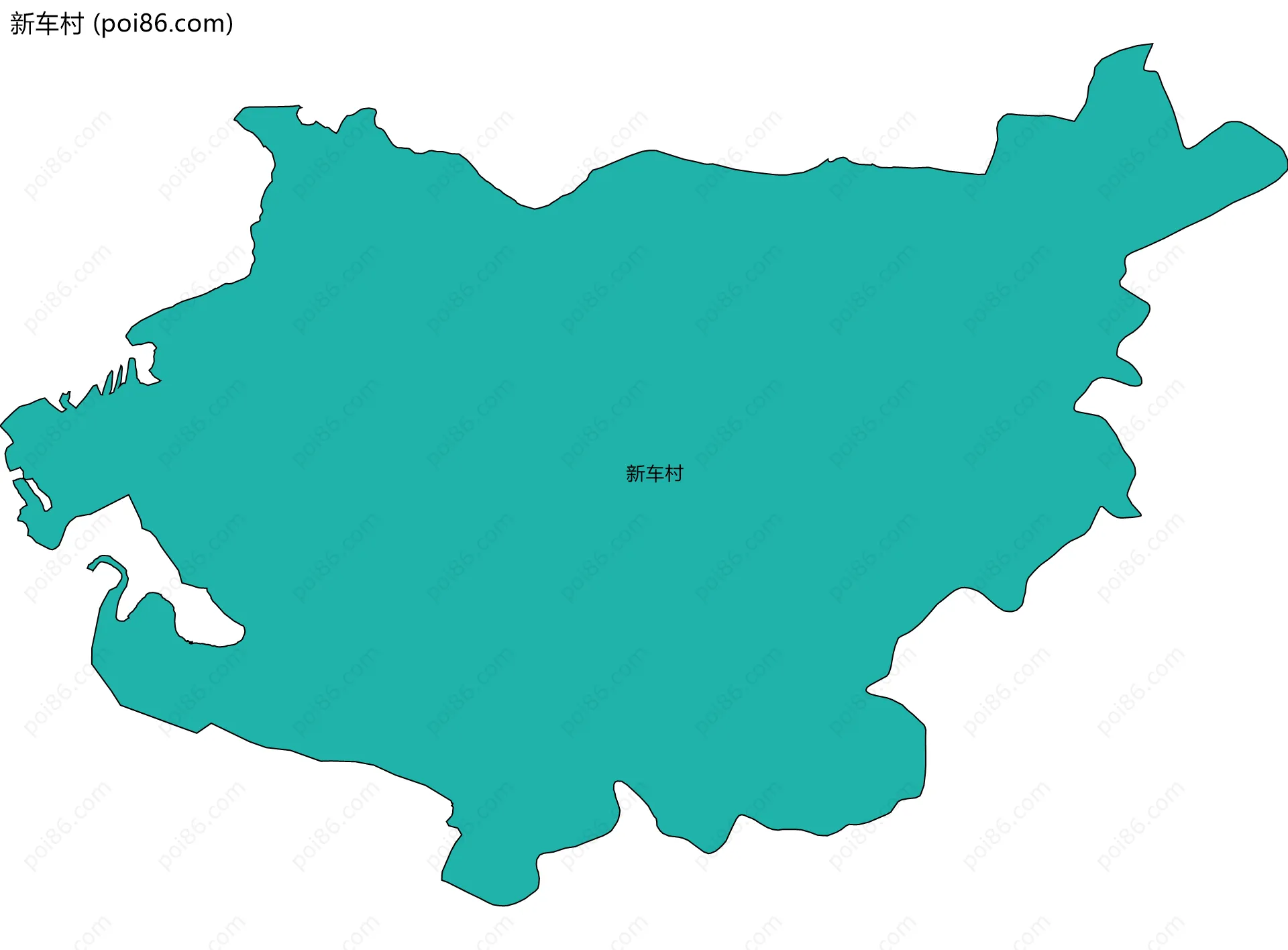 新车村边界地图