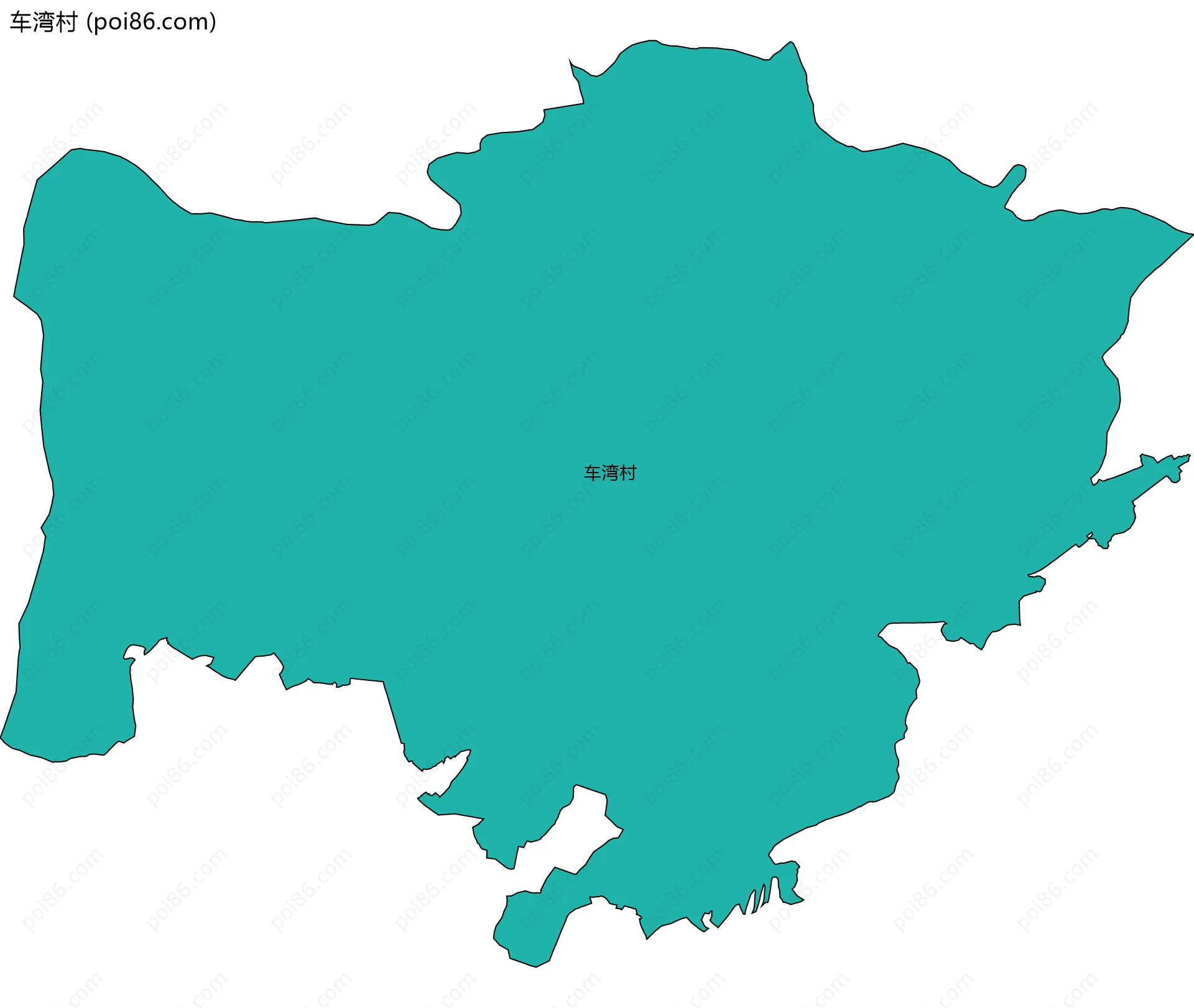 车湾村边界地图