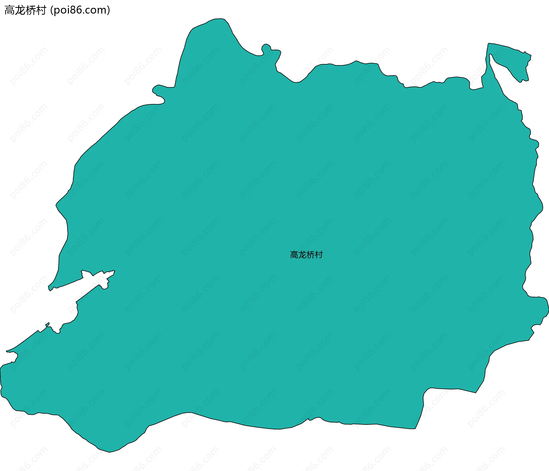 高龙桥村边界地图