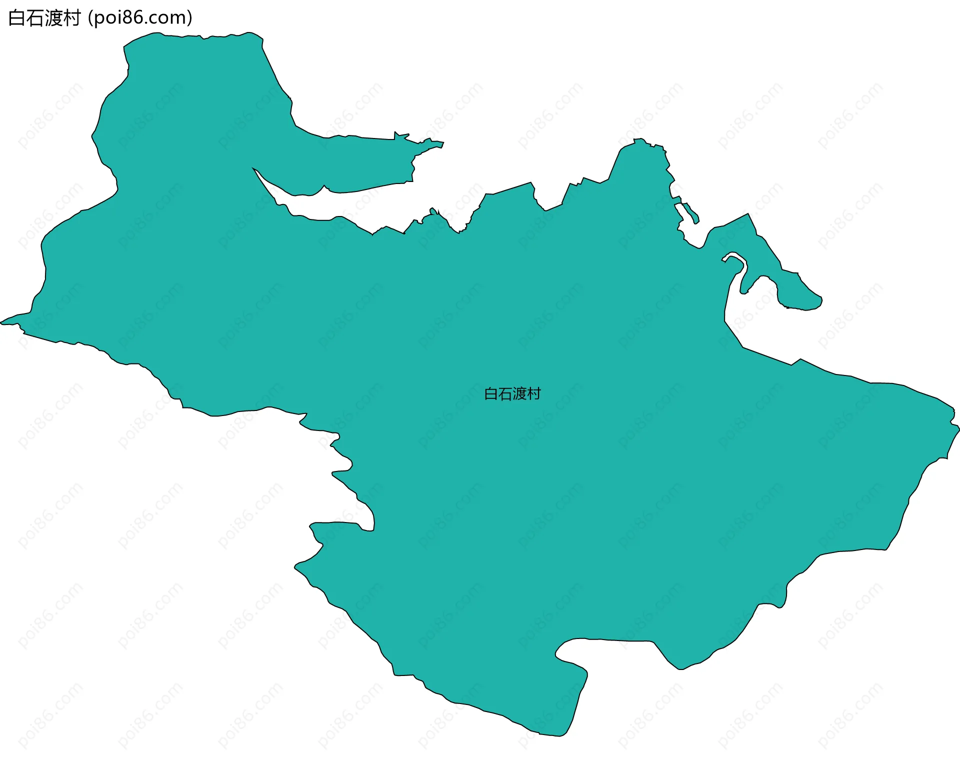 白石渡村边界地图