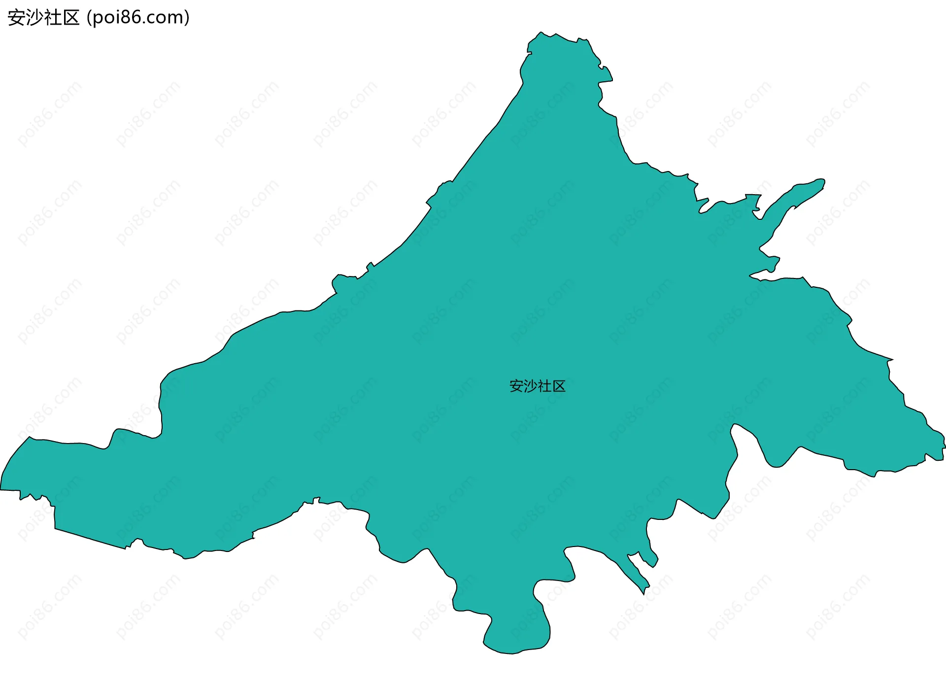 安沙社区边界地图