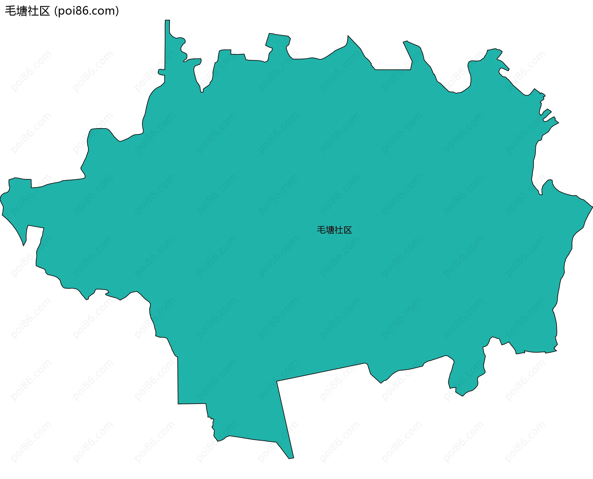 毛塘社区边界地图