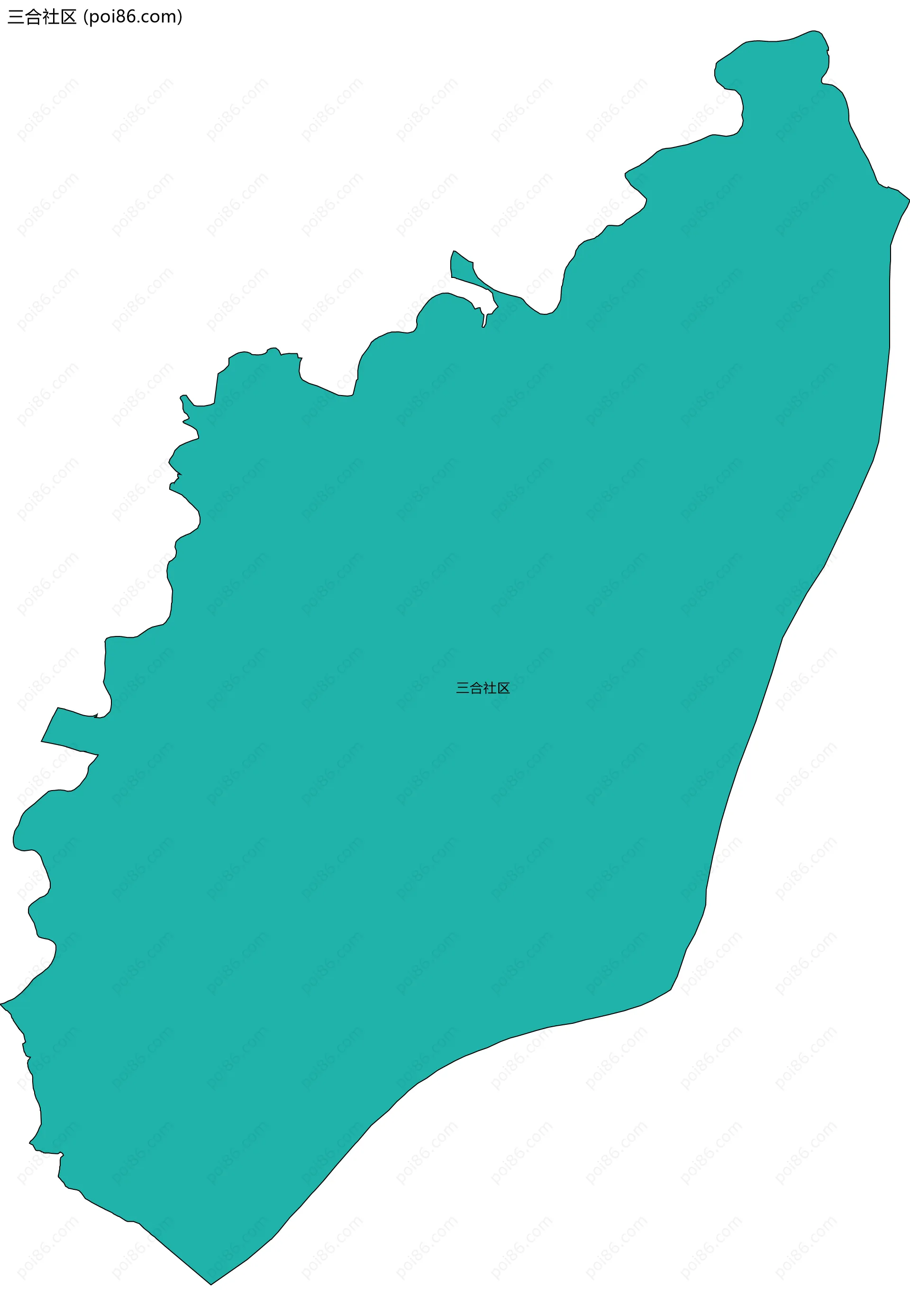 三合社区边界地图
