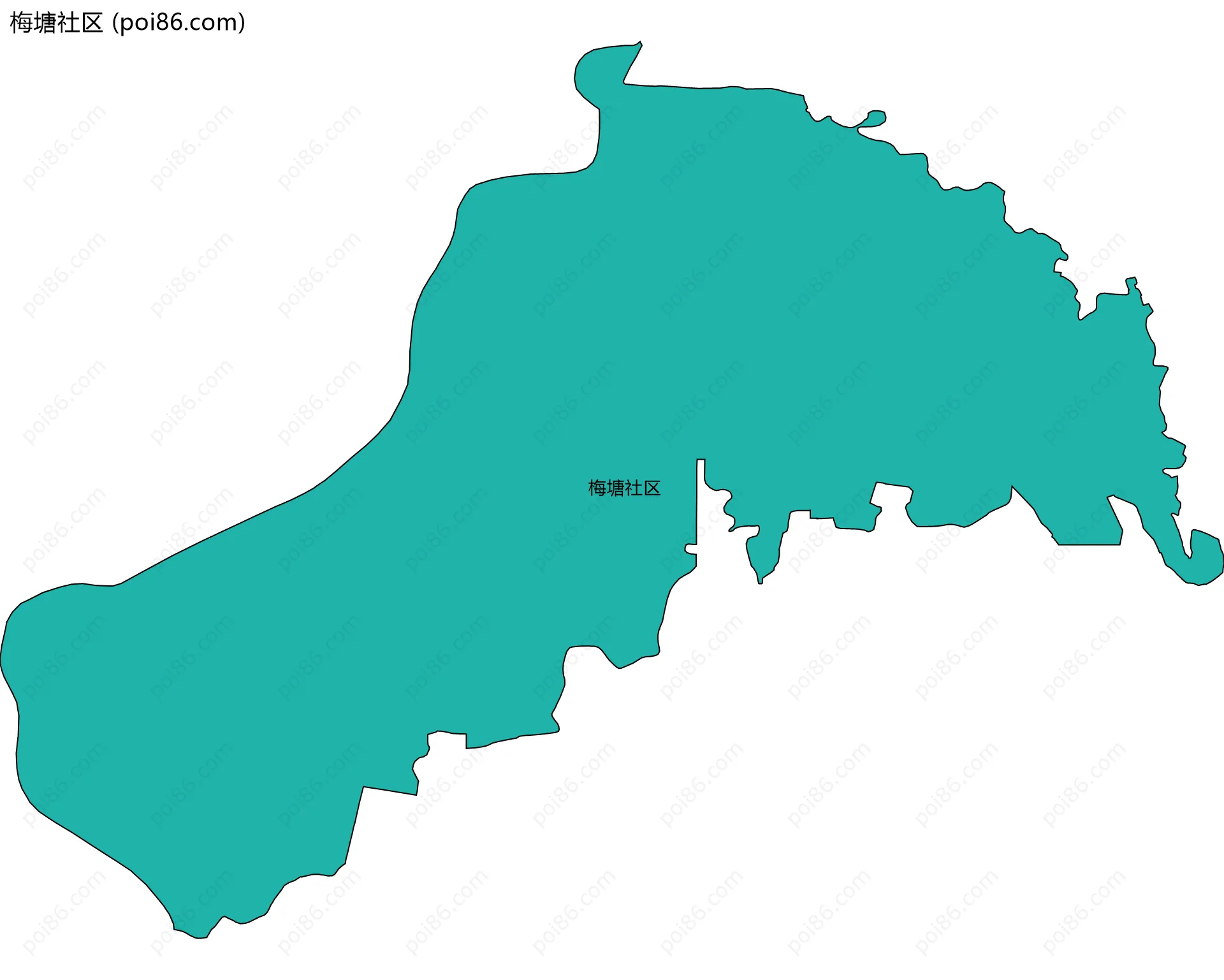 梅塘社区边界地图