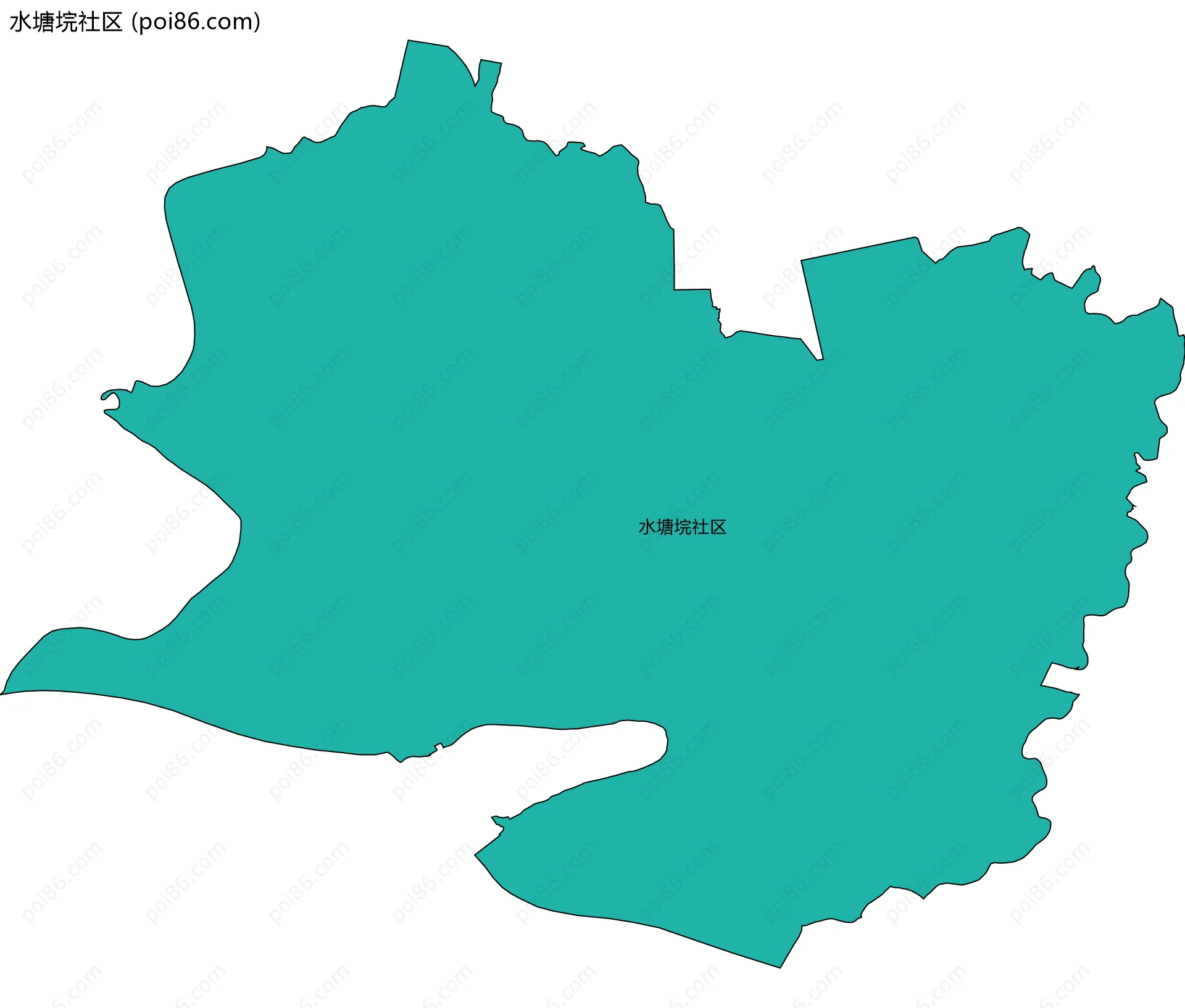 水塘垸社区边界地图