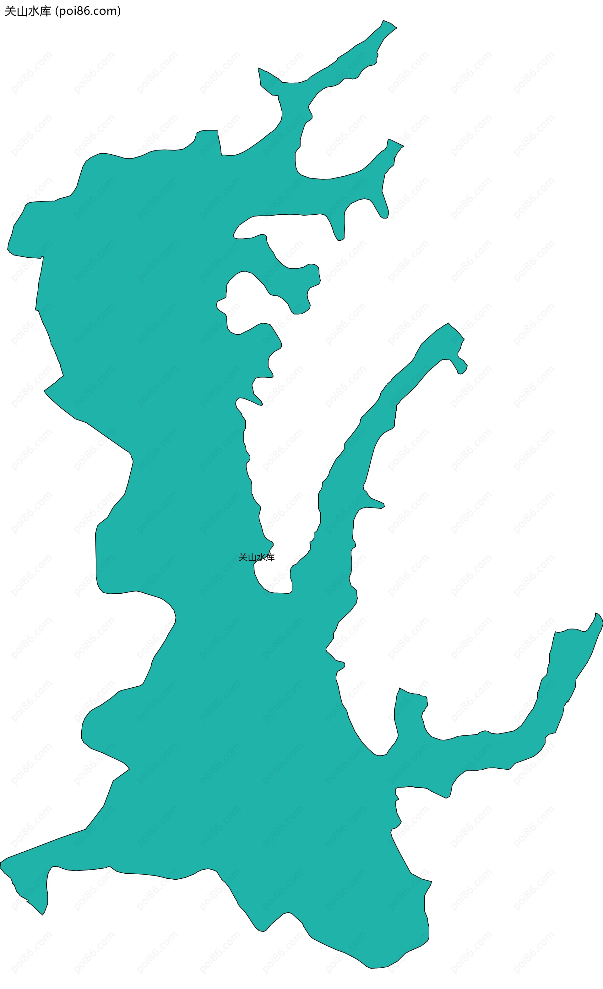 关山水库边界地图