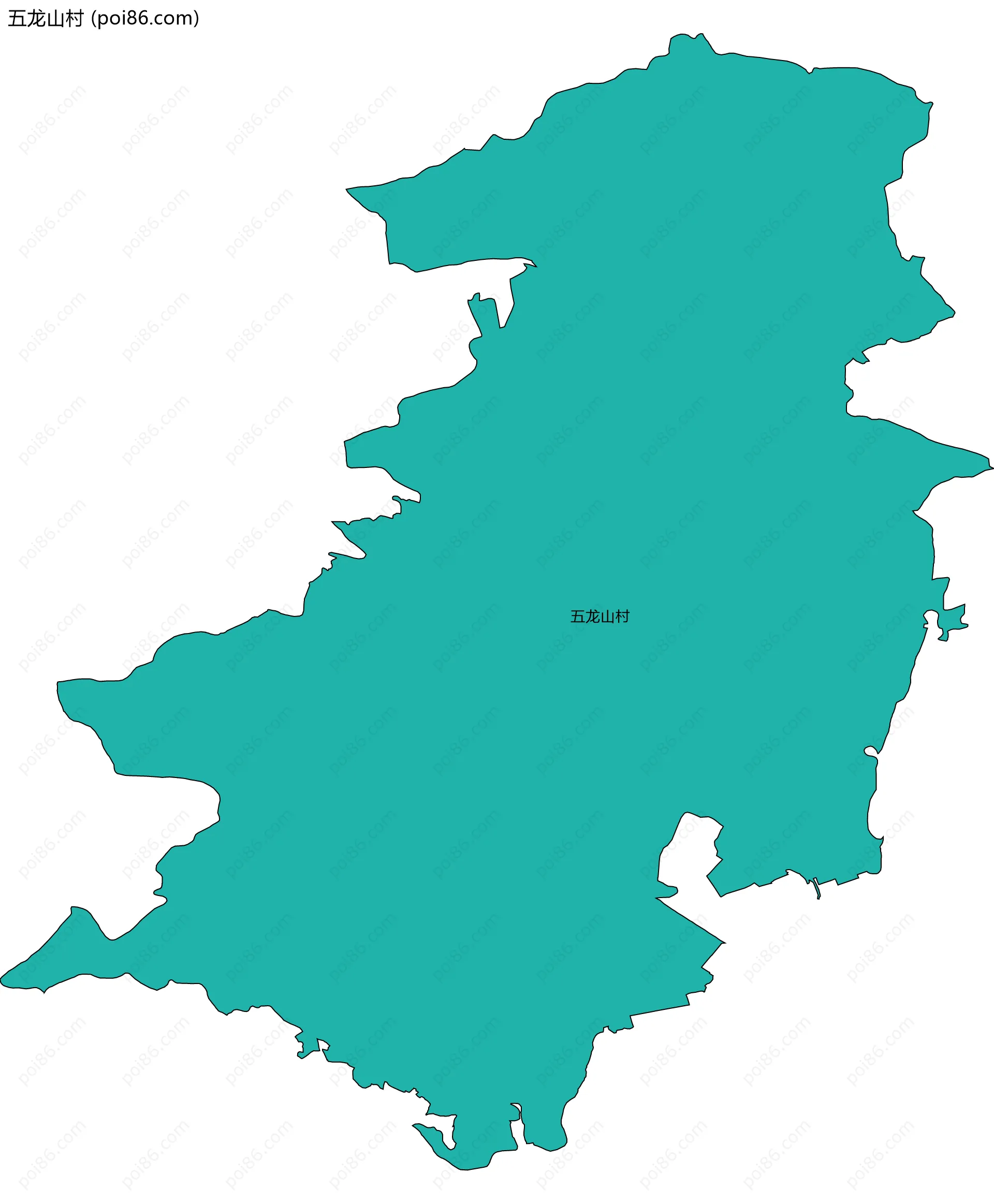 五龙山村边界地图