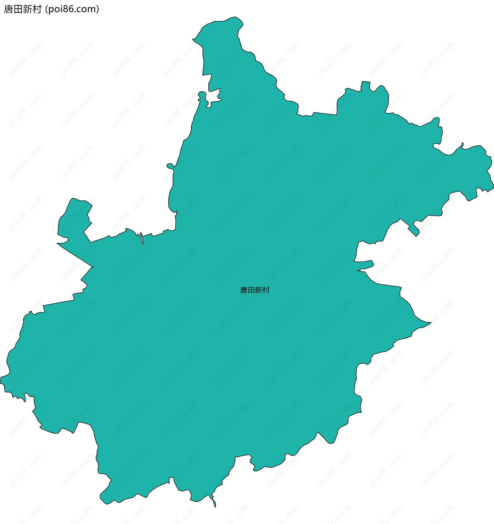 唐田新村边界地图