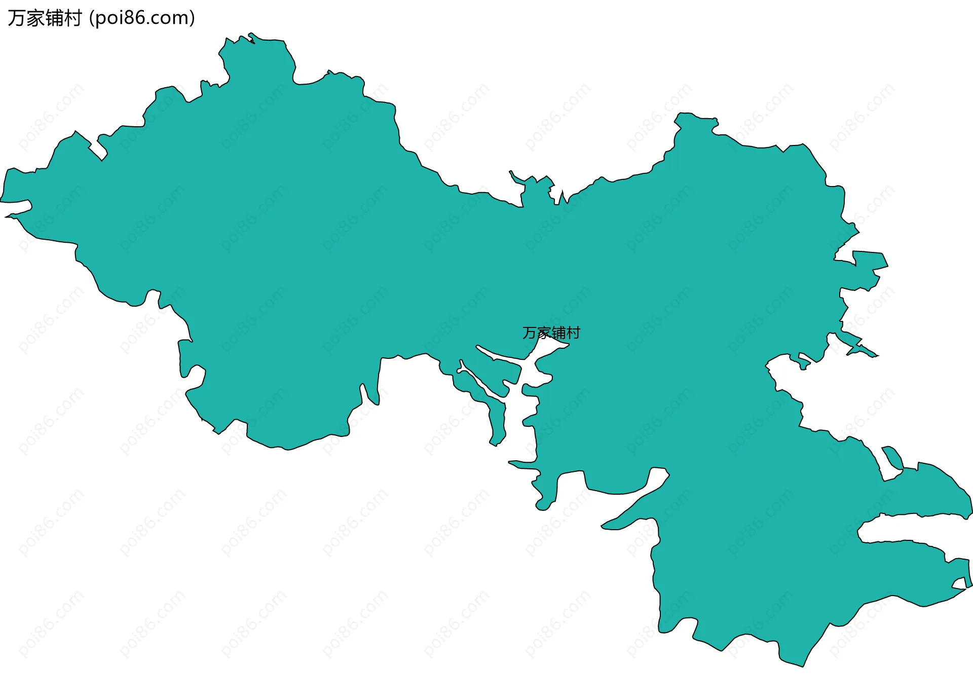 万家铺村边界地图
