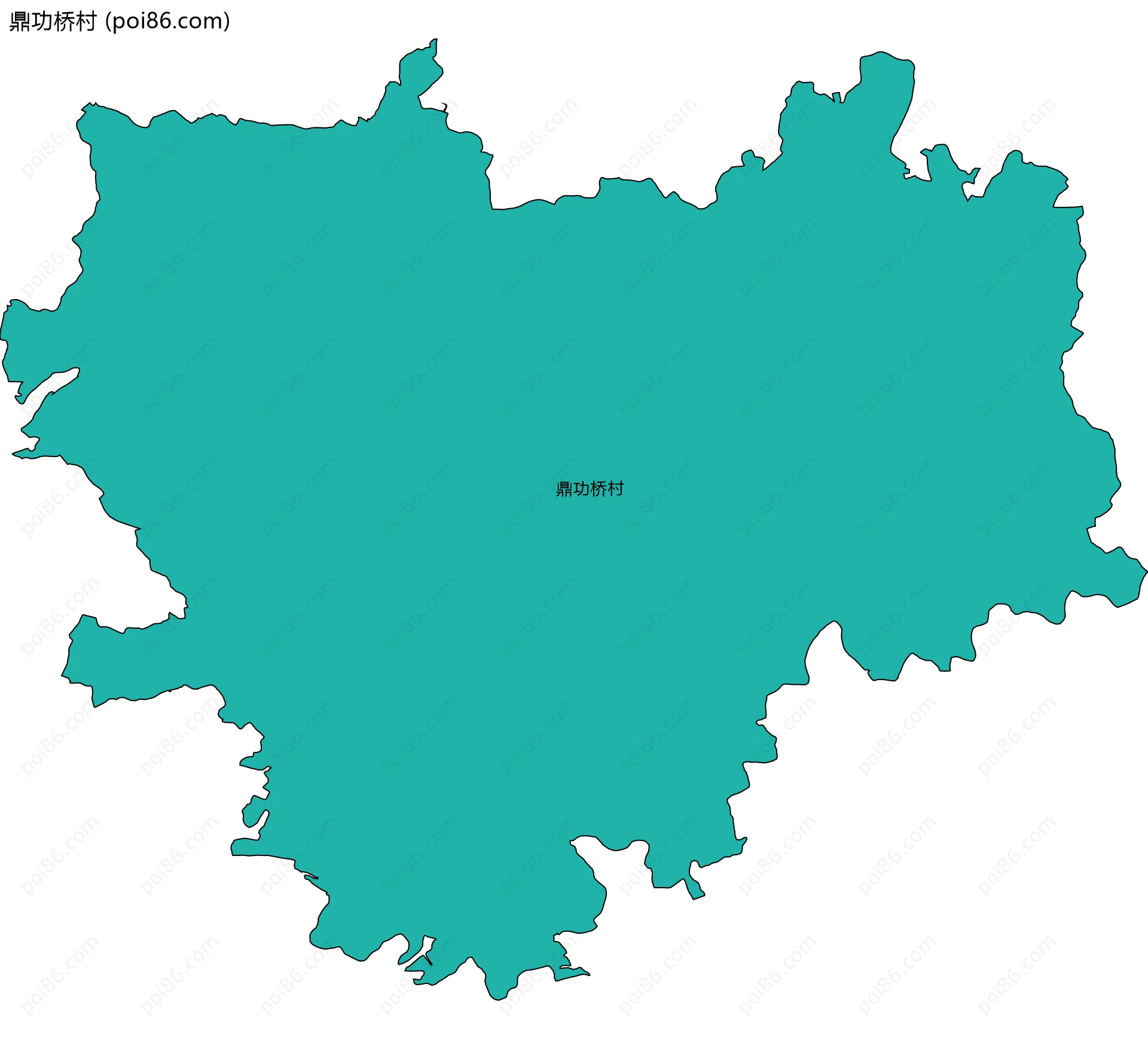 鼎功桥村边界地图