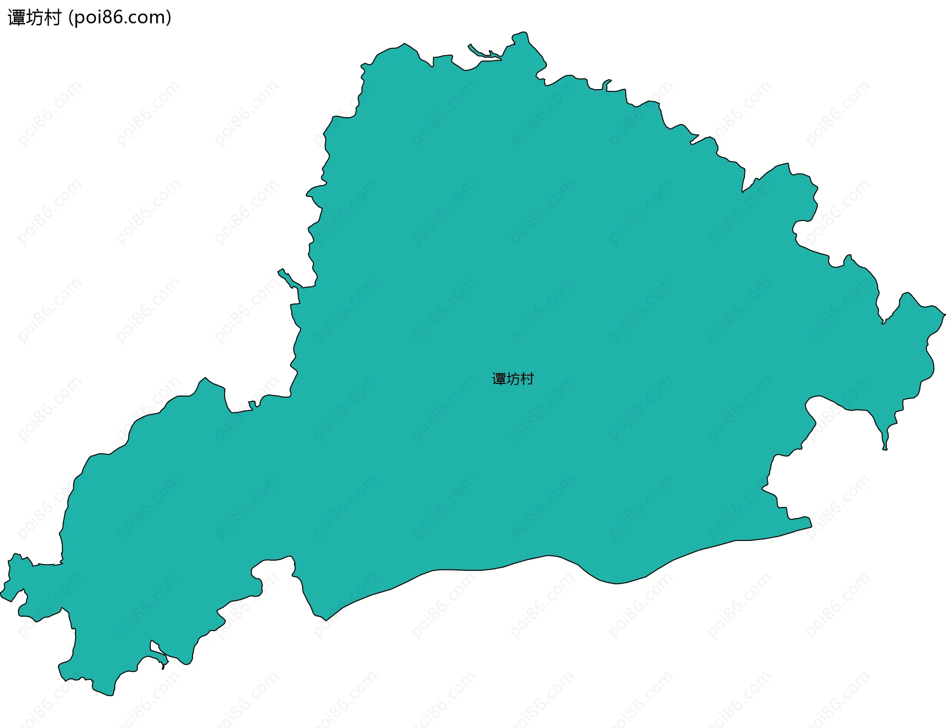谭坊村边界地图