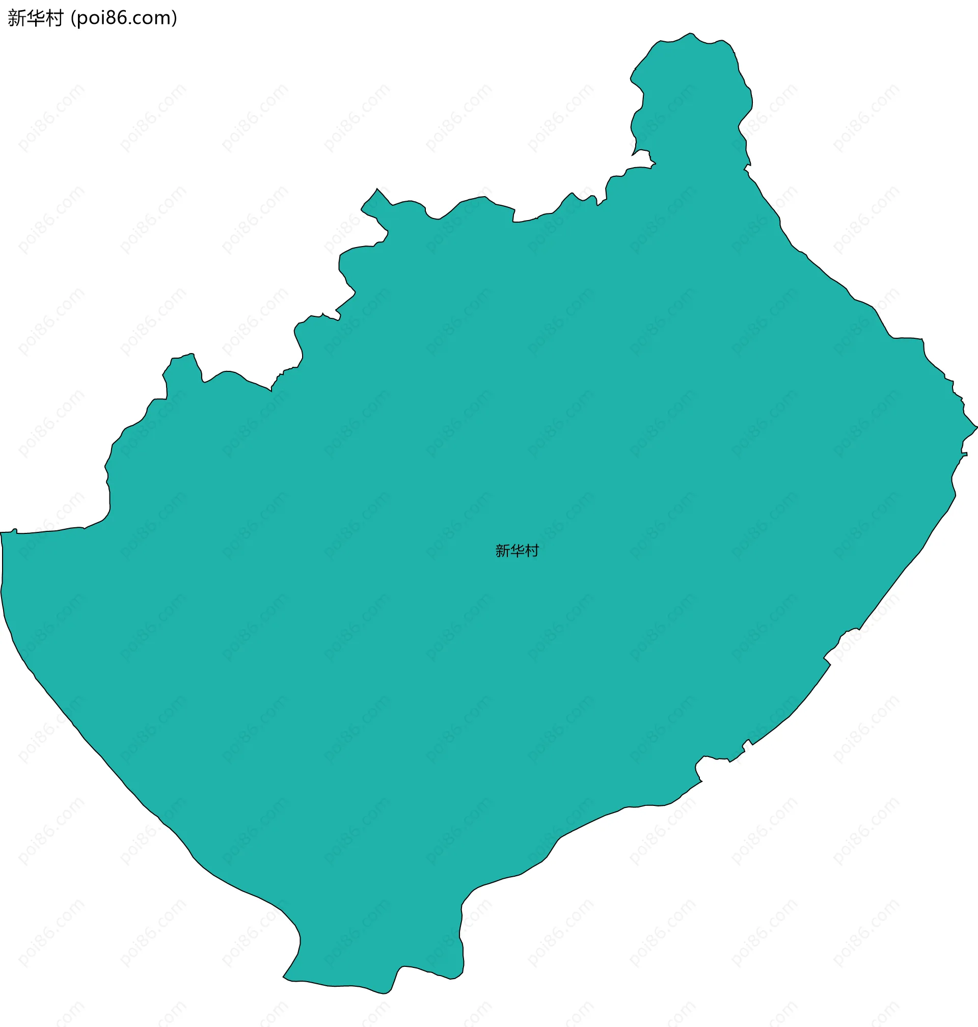 新华村边界地图