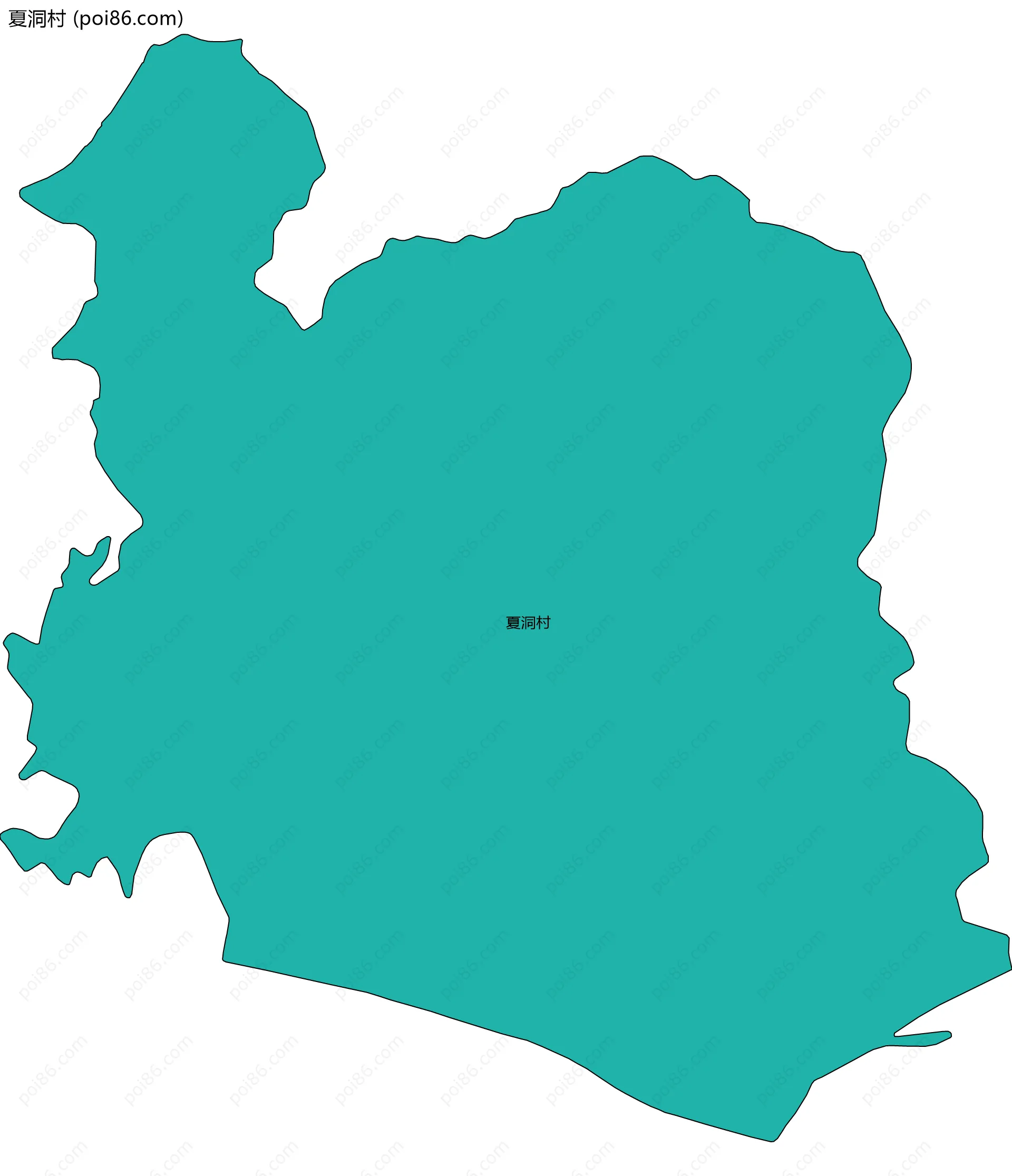 夏洞村边界地图