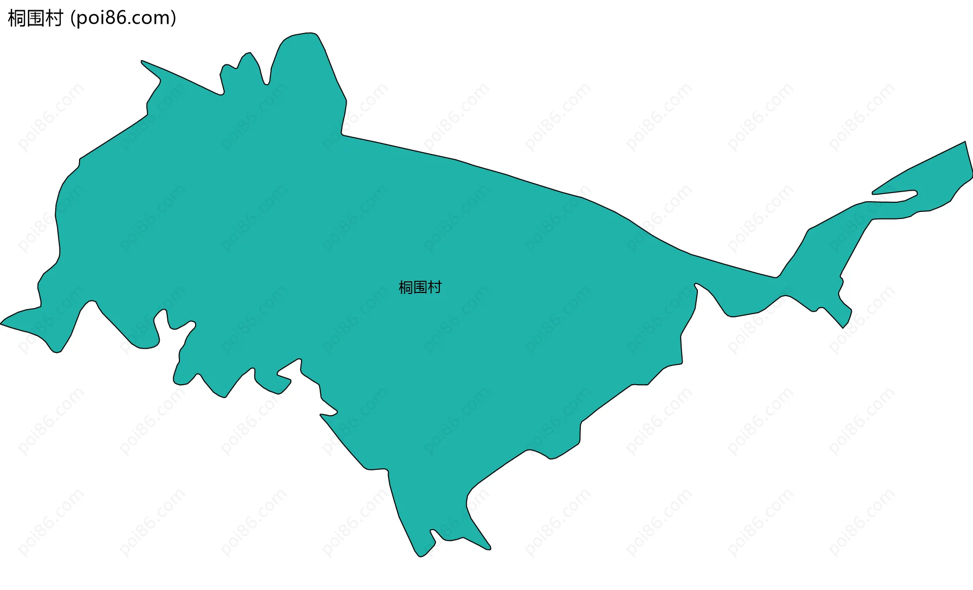 桐围村边界地图