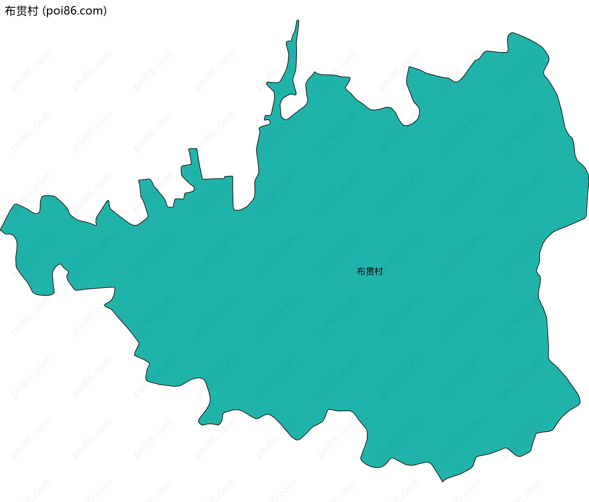 布贯村边界地图