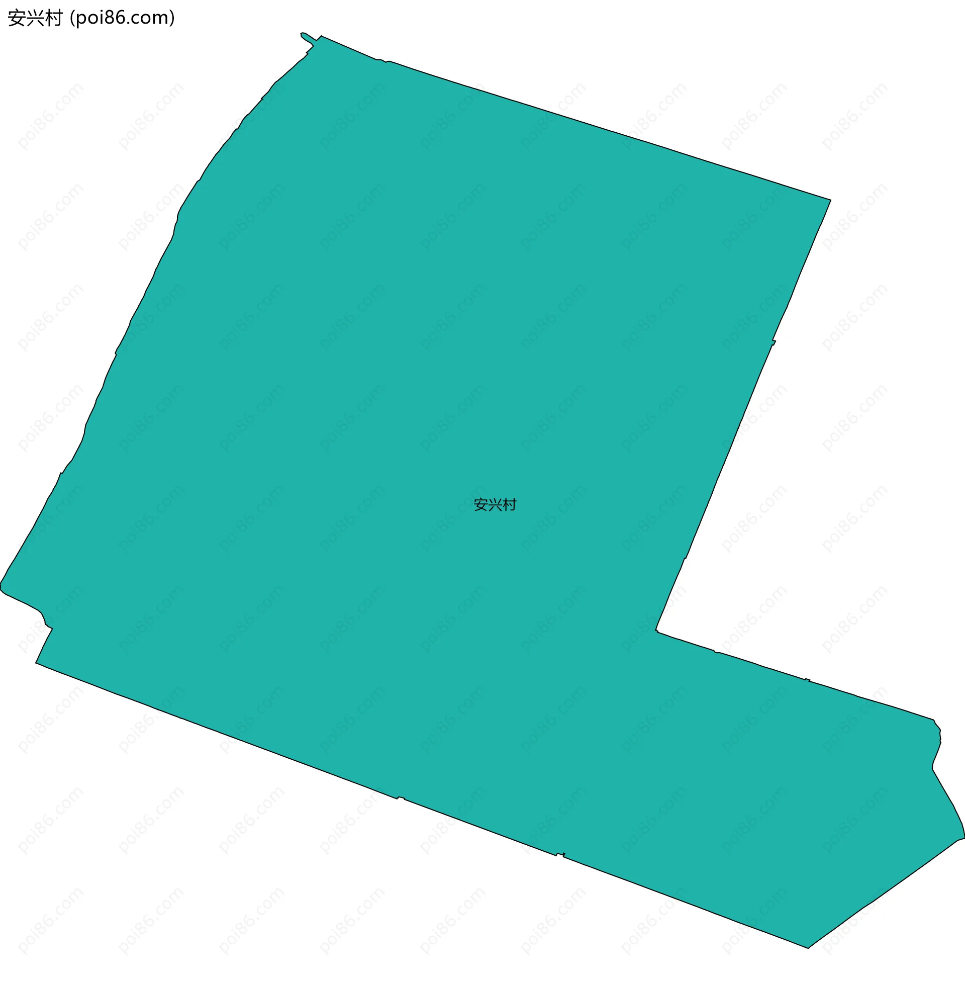 安兴村边界地图