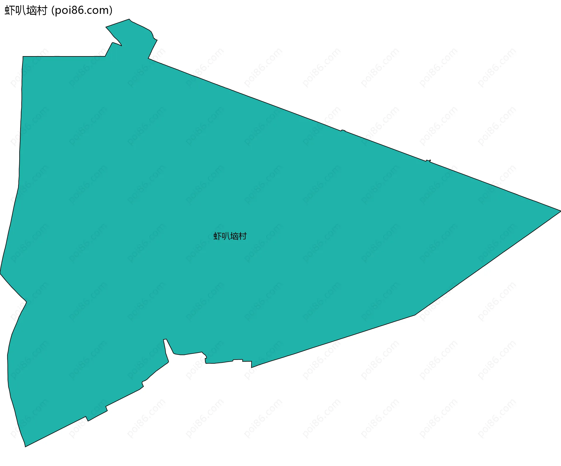 虾叭垴村边界地图