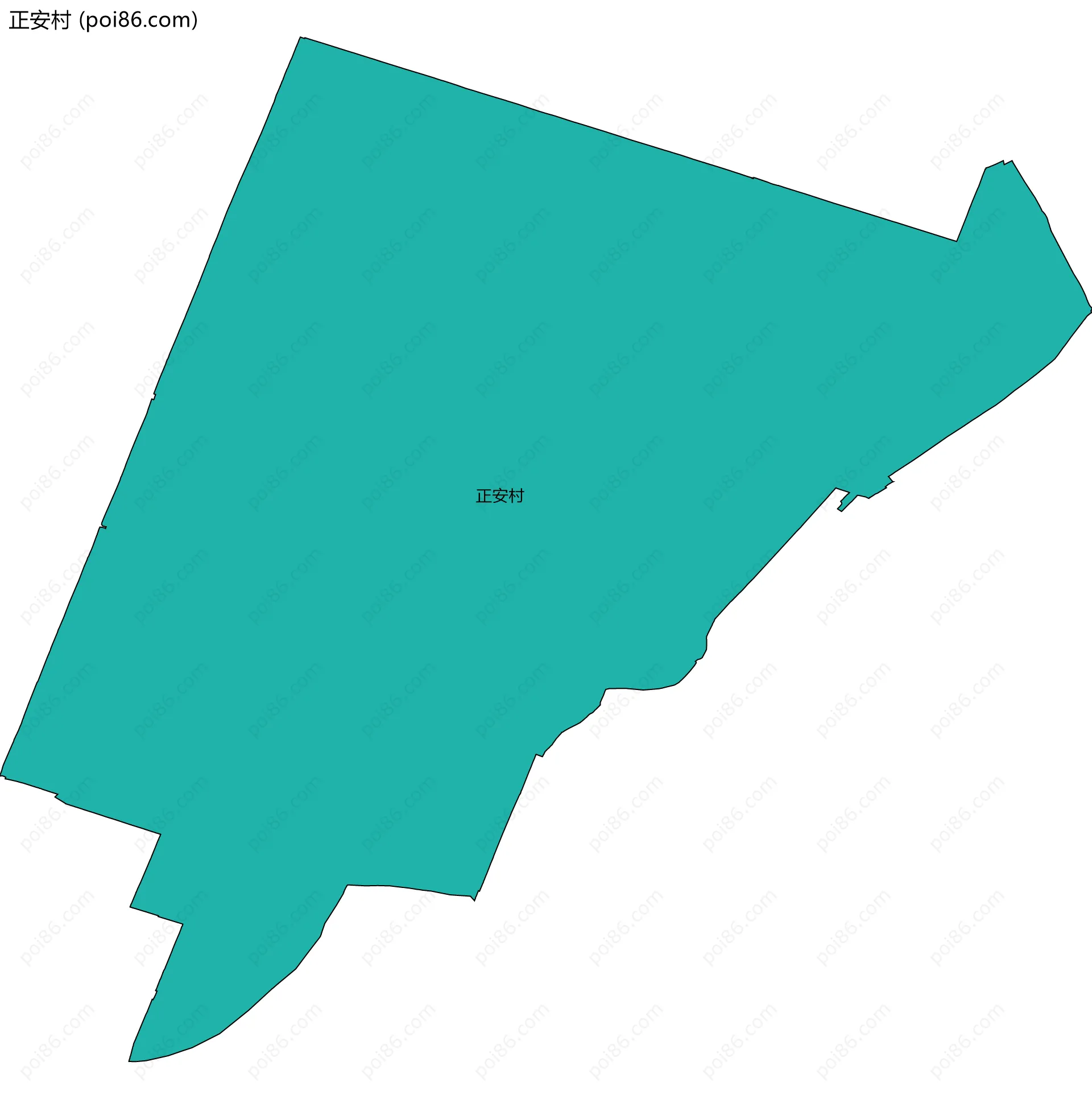 正安村边界地图