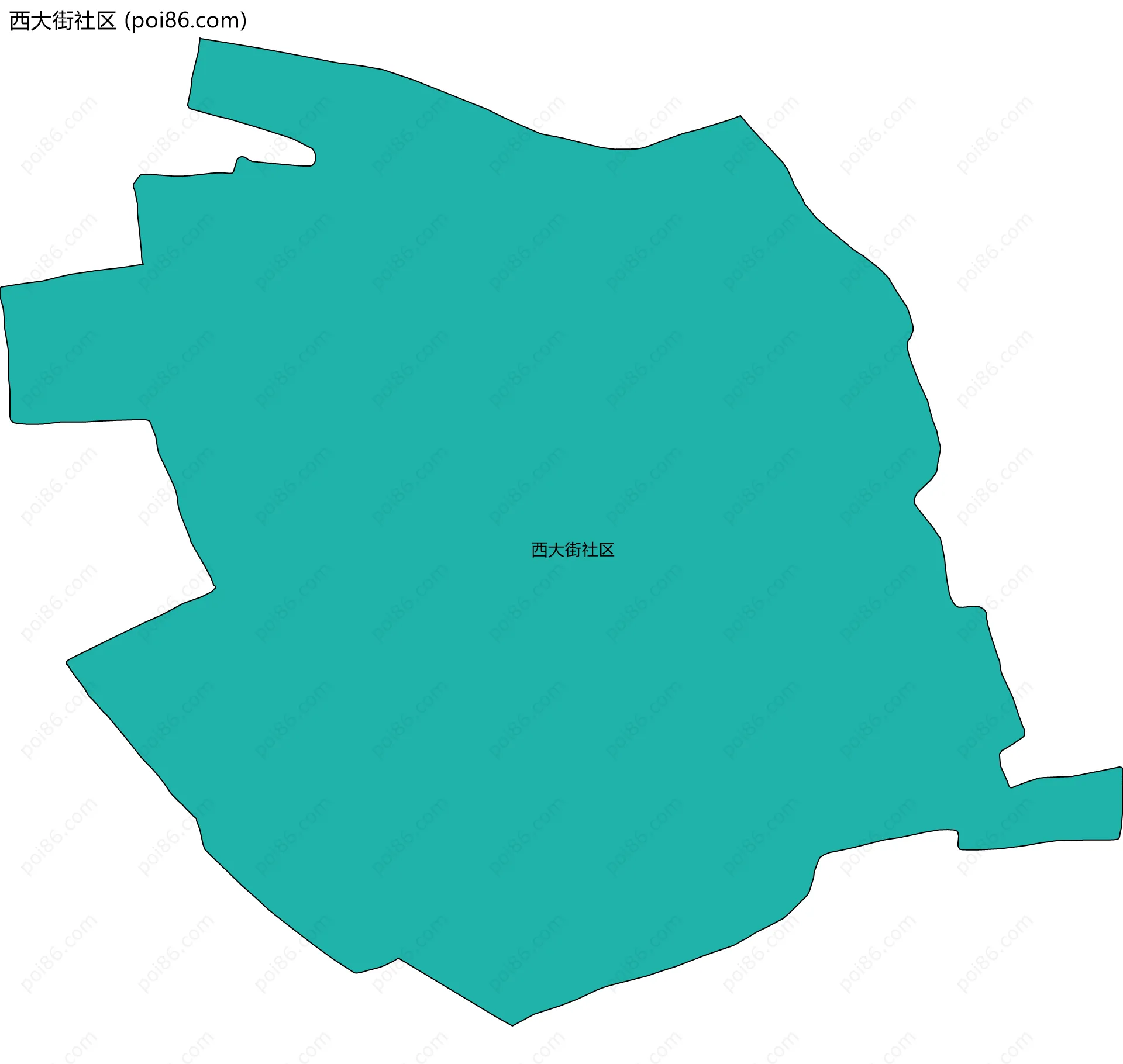 西大街社区边界地图