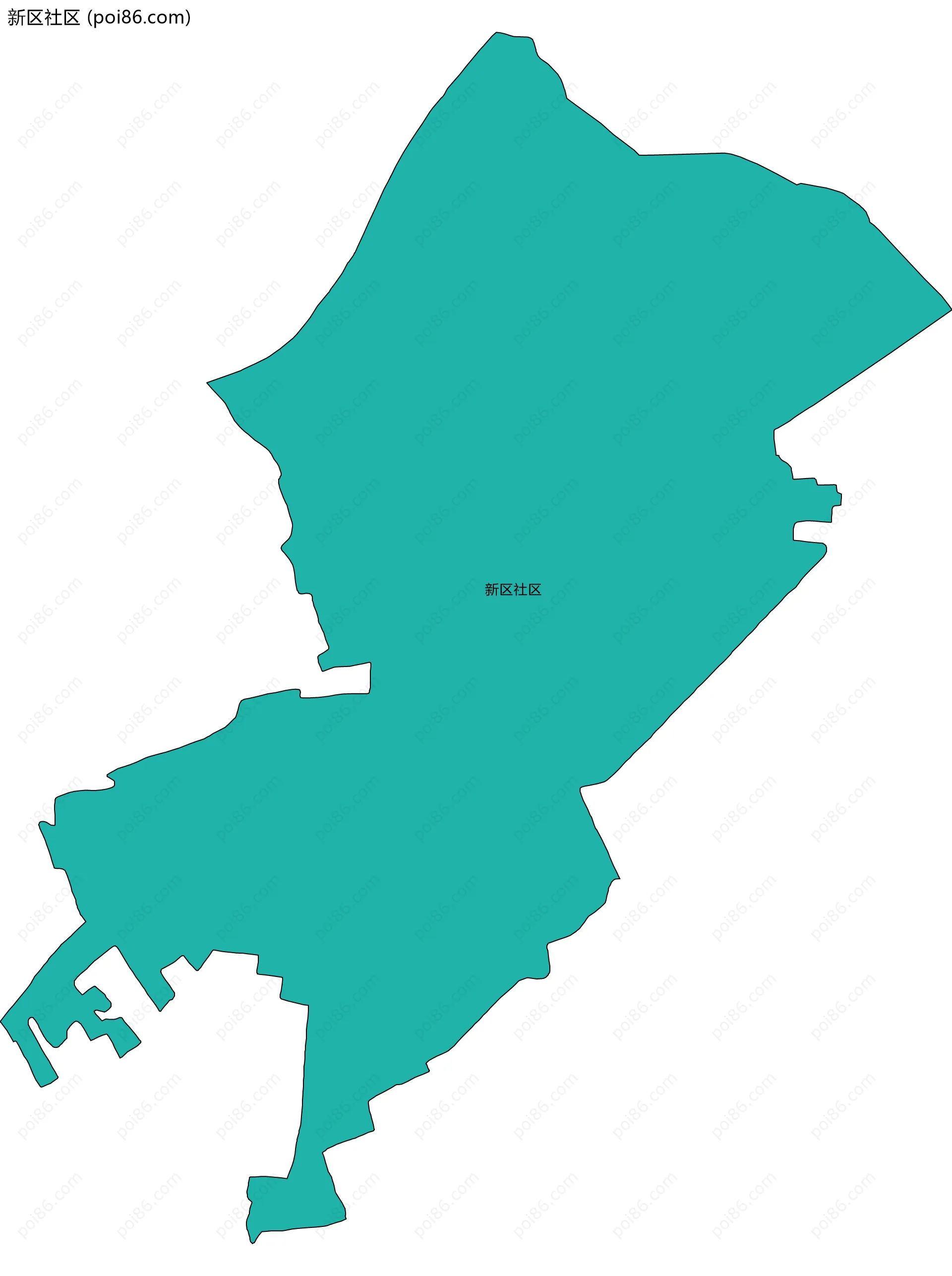 新区社区边界地图