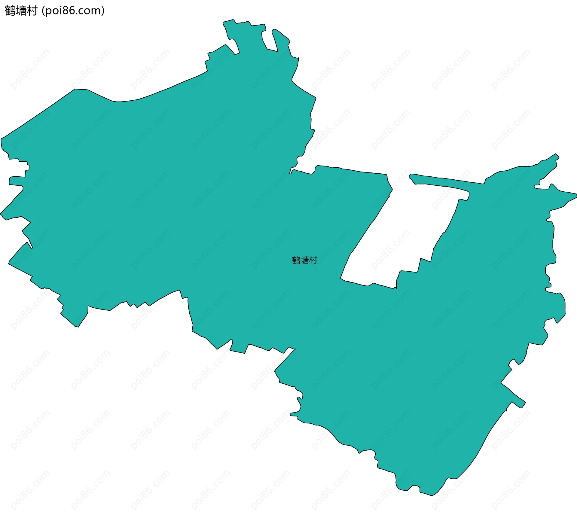 鹤塘村边界地图