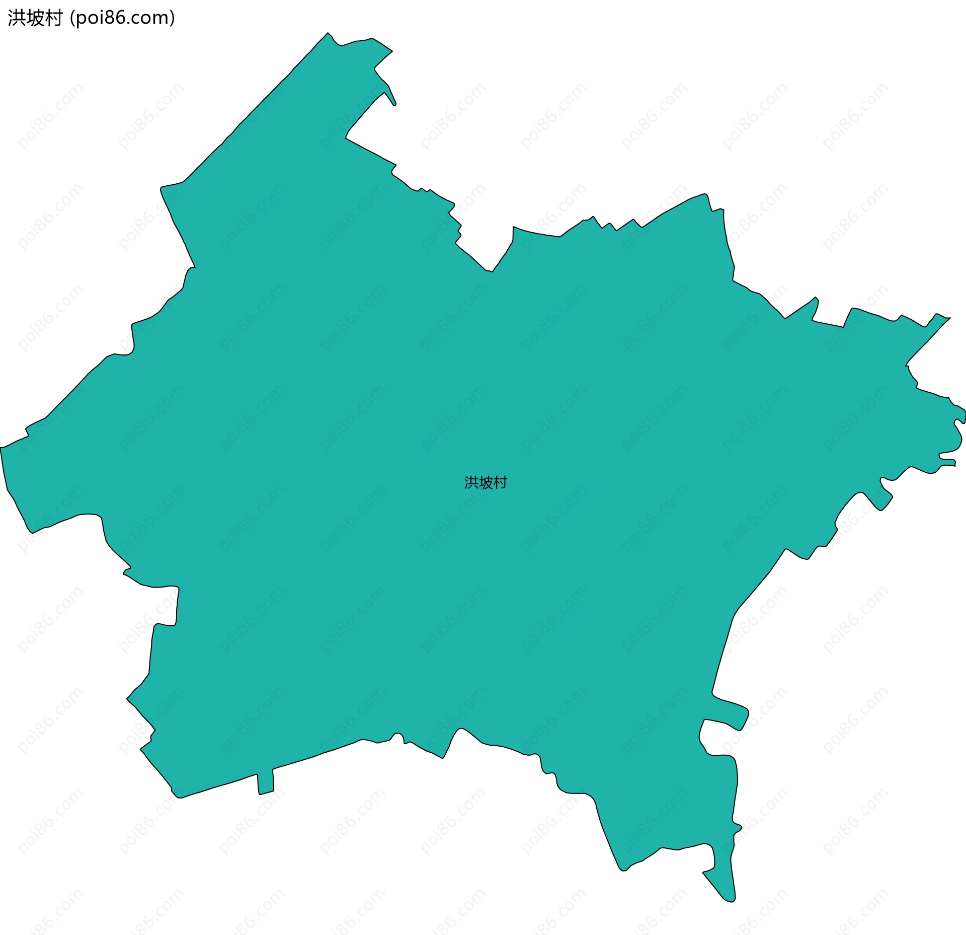 洪坡村边界地图