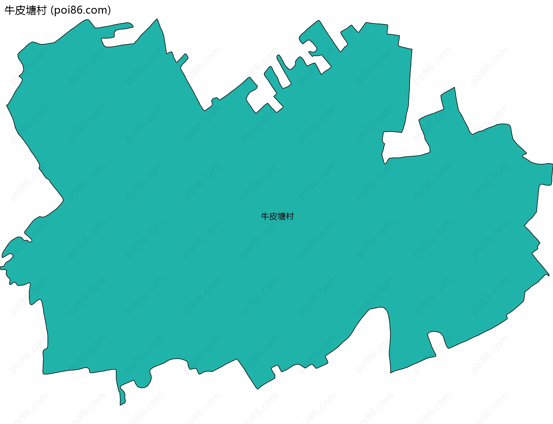 牛皮塘村边界地图