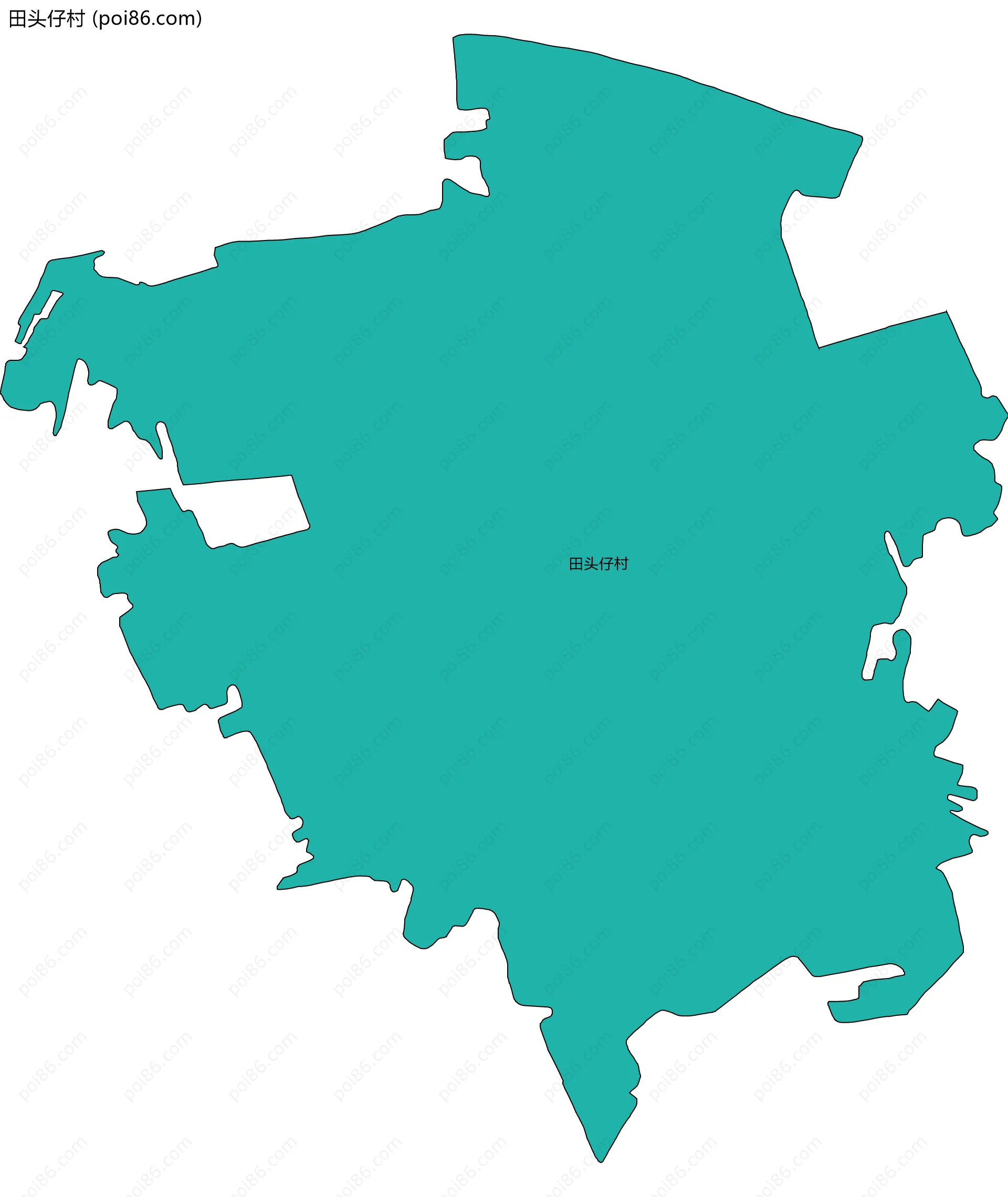 田头仔村边界地图