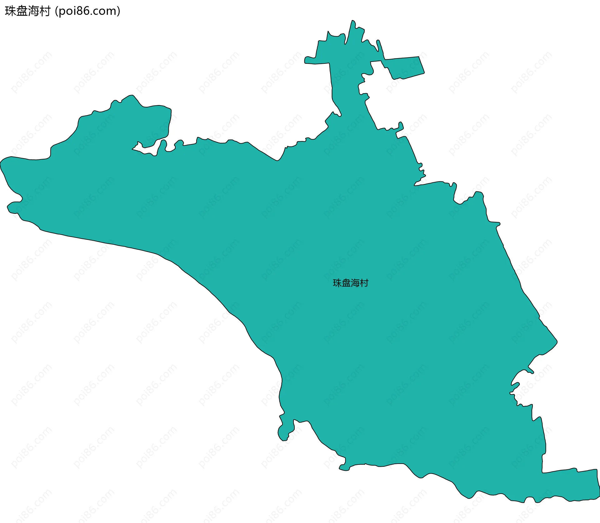 珠盘海村边界地图
